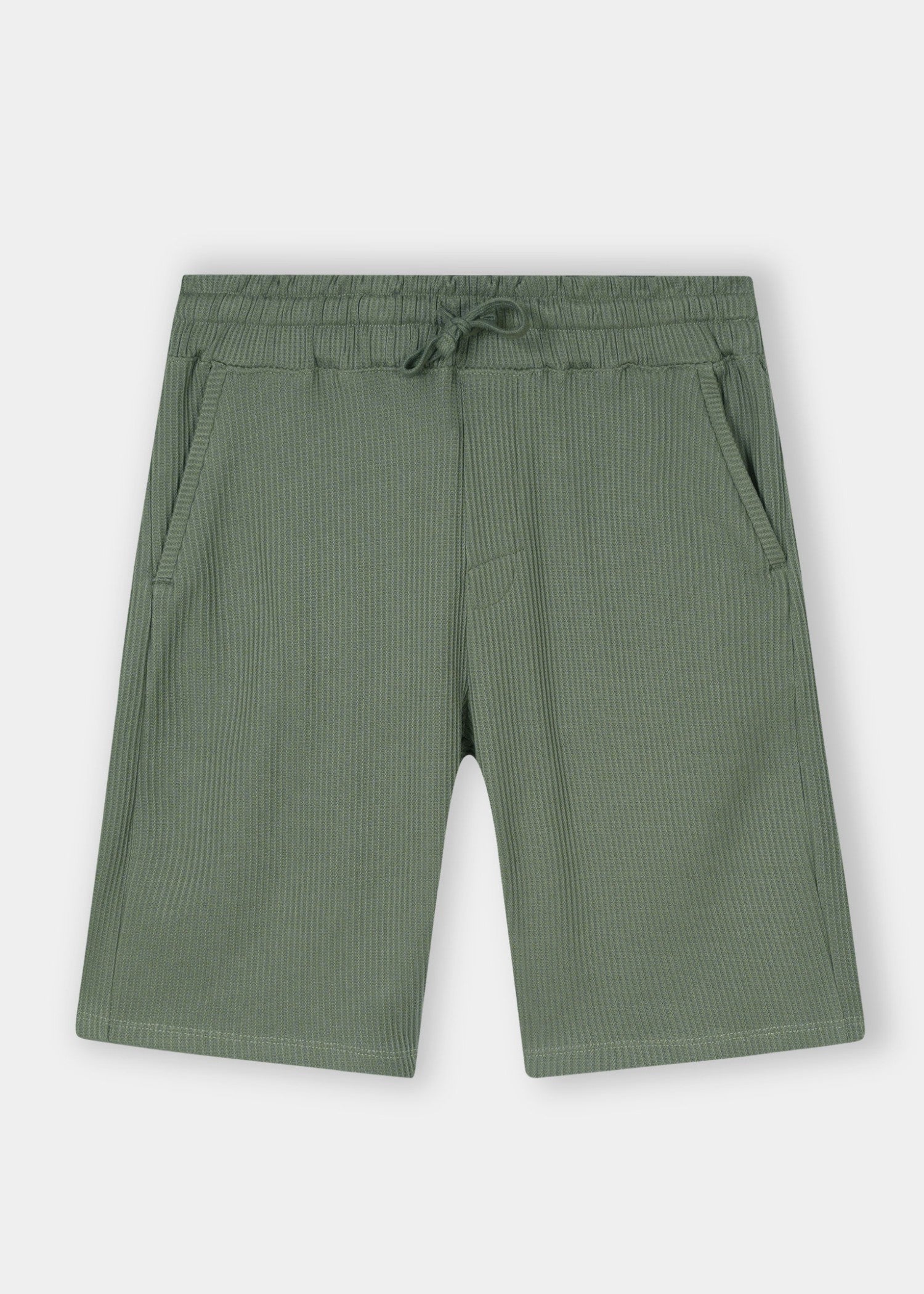 pure cotton Shorts in Olive green