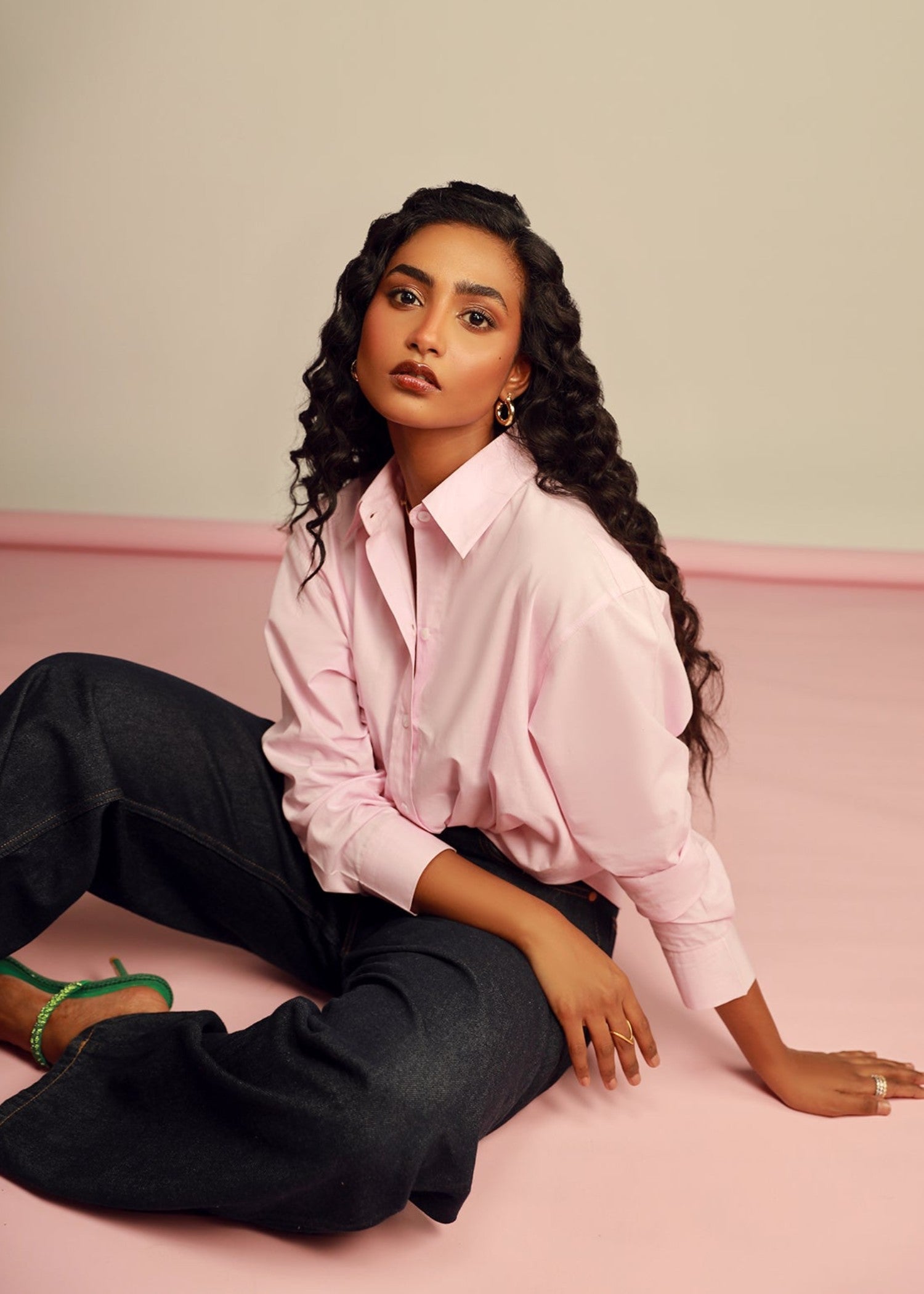 poplin Top in Pink