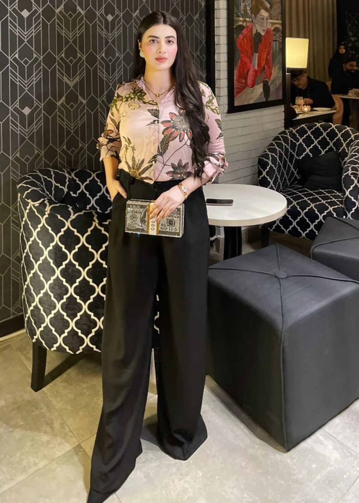 georgette Pants in Black