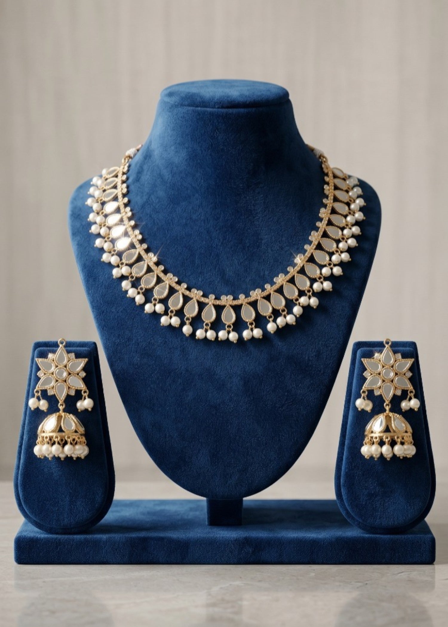 Jewelry Set in Off-white Color by - Trendy Women Jewelry Set RPW7070