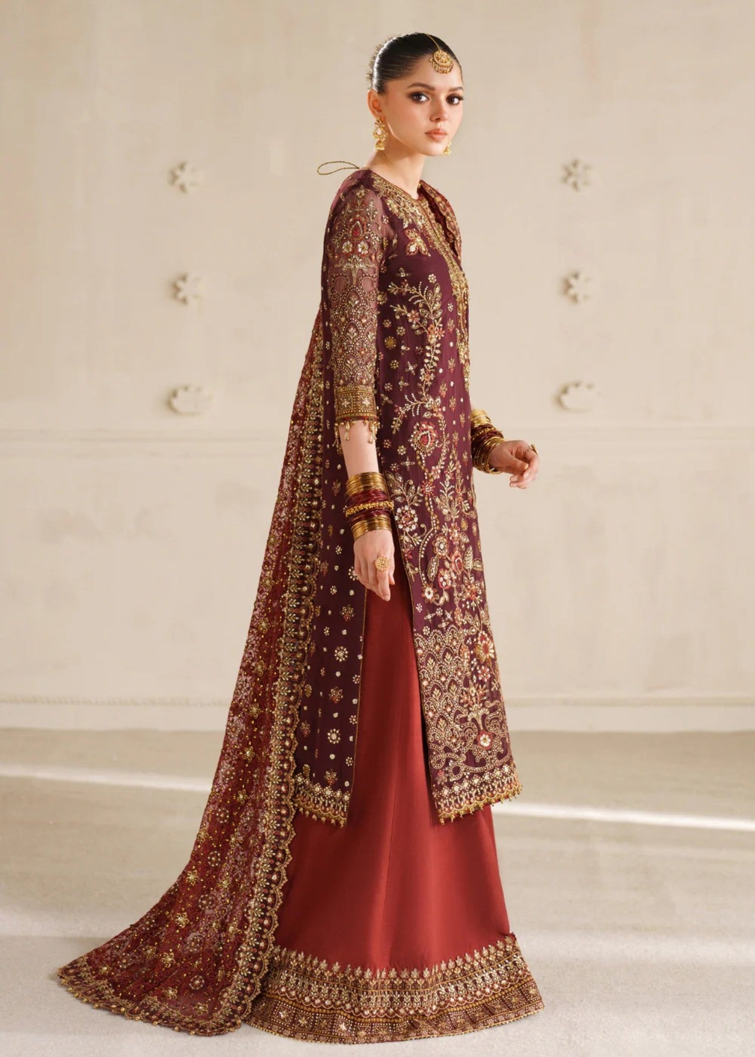 chiffon Sharara in Red