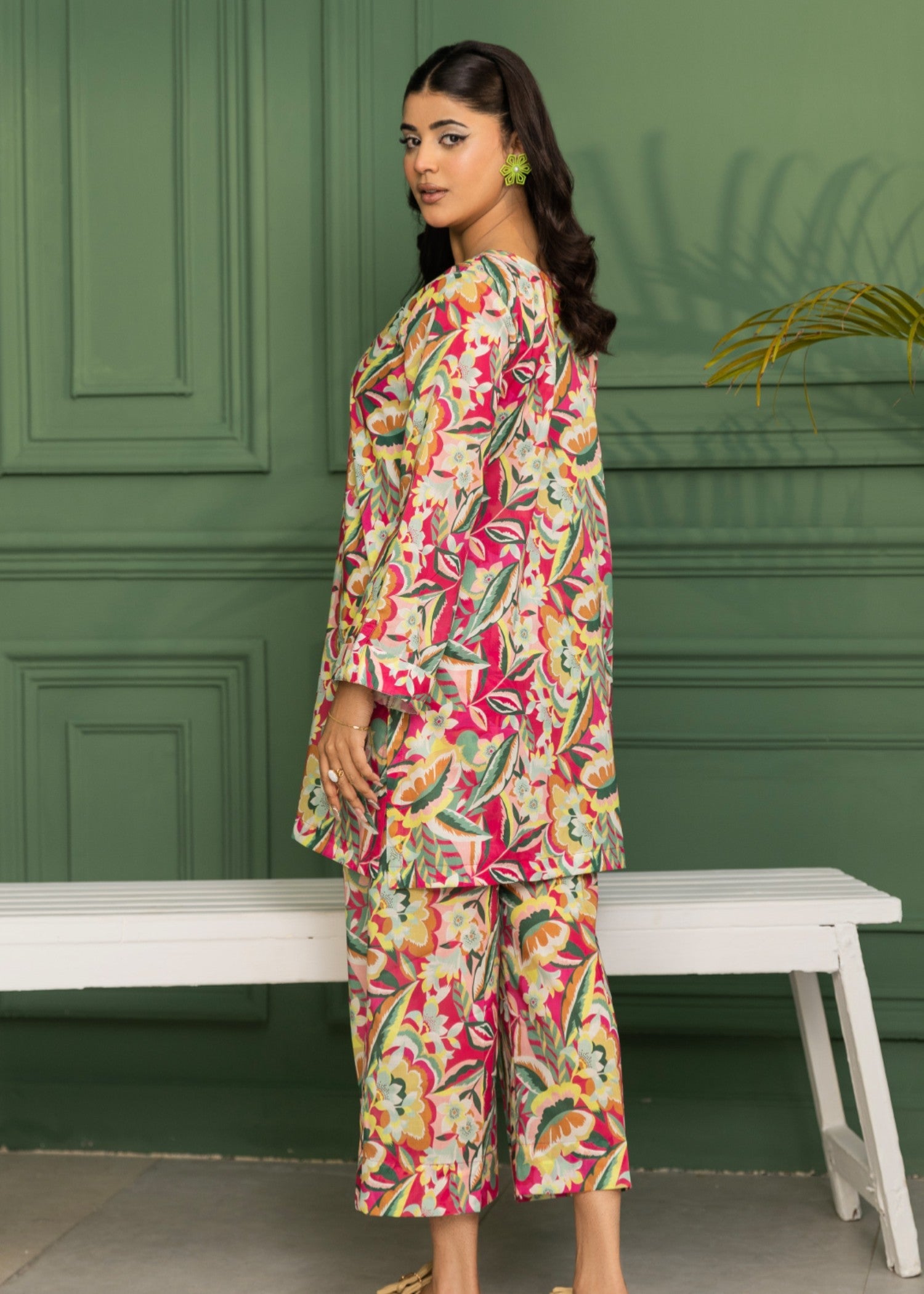 lawn Co Ord Sets in Shocking pink