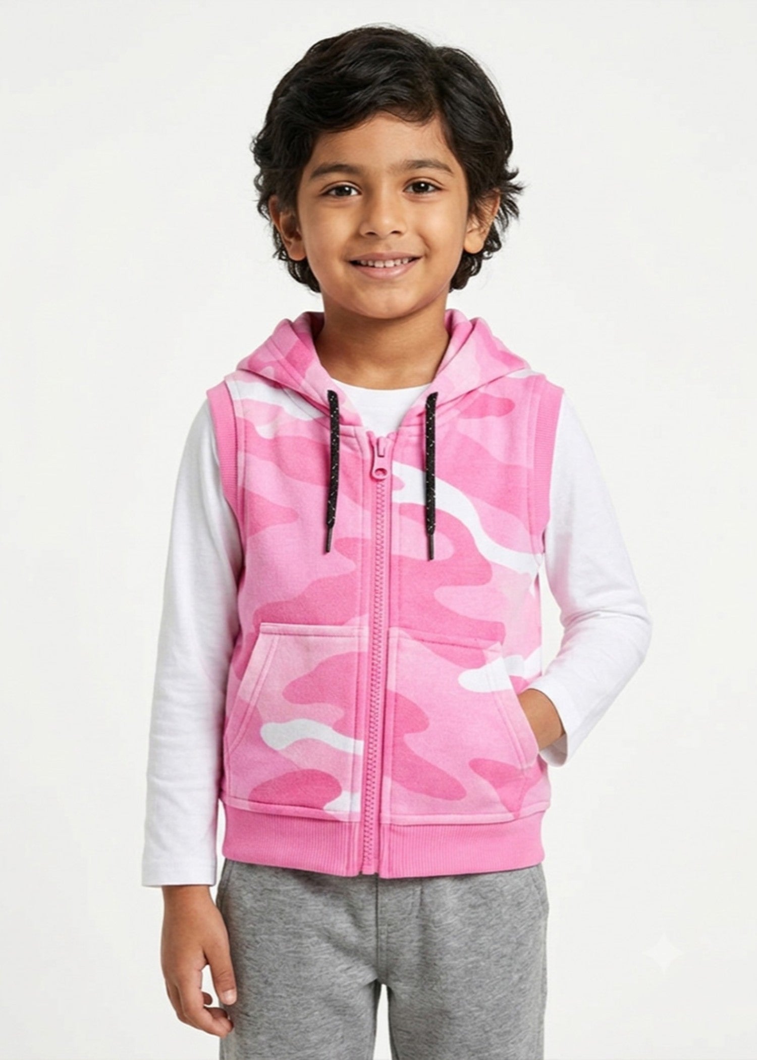 fleece Hoodie in Bubblegum pink, pink