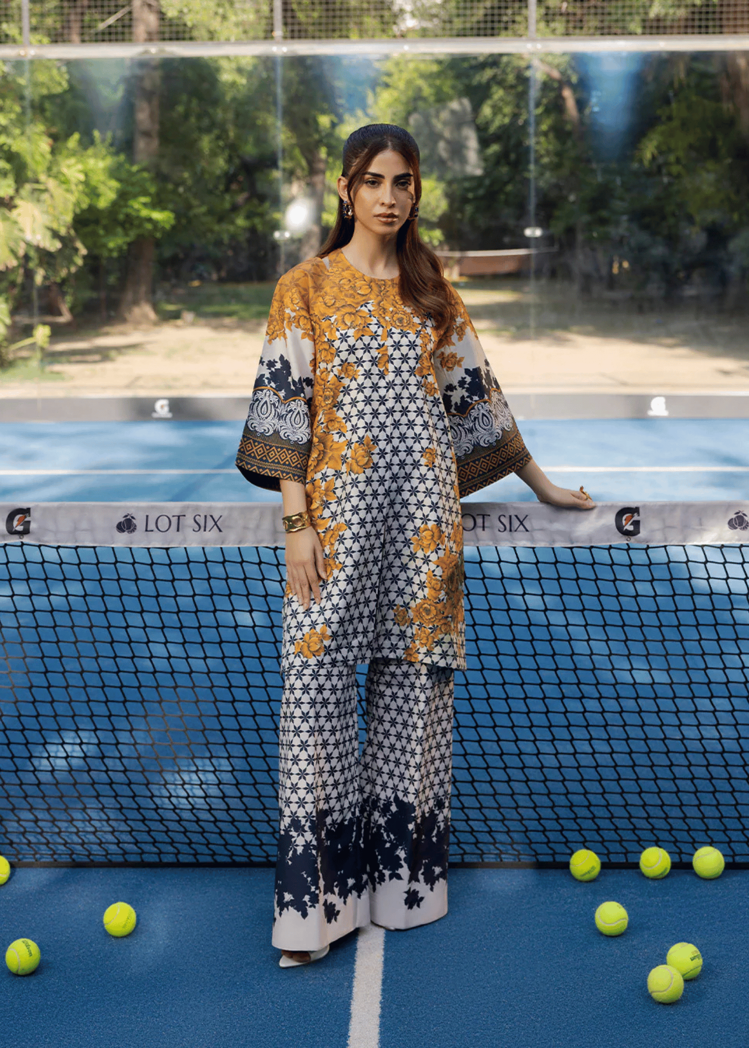 arabic lawn Co Ord Sets in Carbon, bumblebee