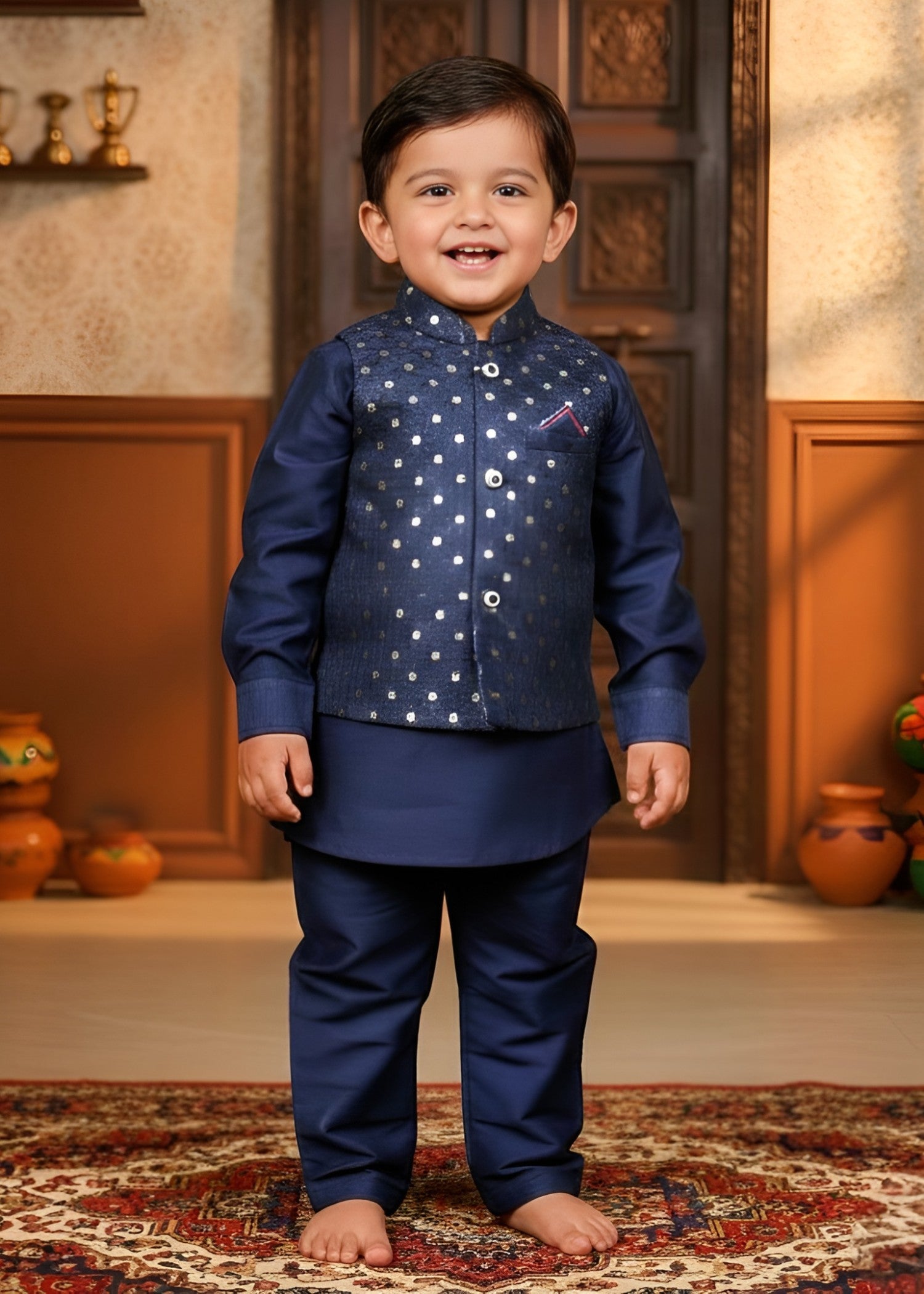 suiting Waistcoat in Prussian blue