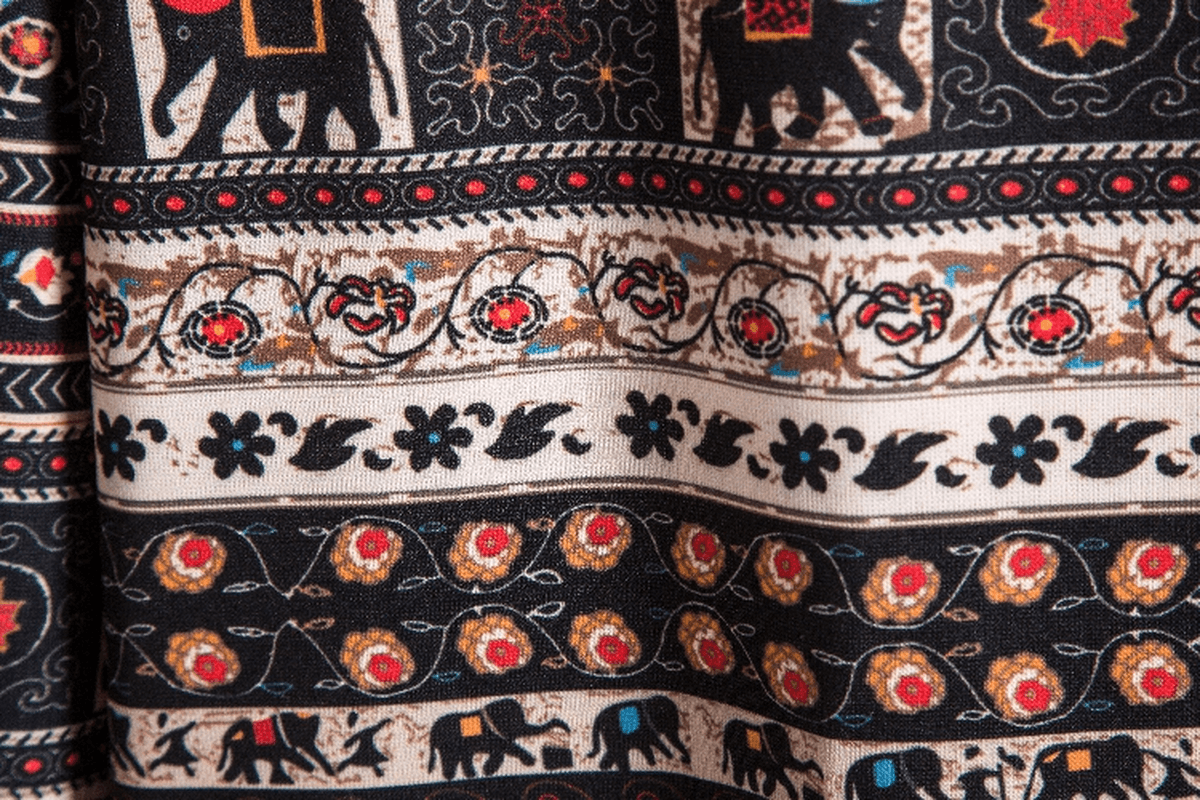 Printed Retro Ethnic Style Men'S plus Size Hooded Sweater