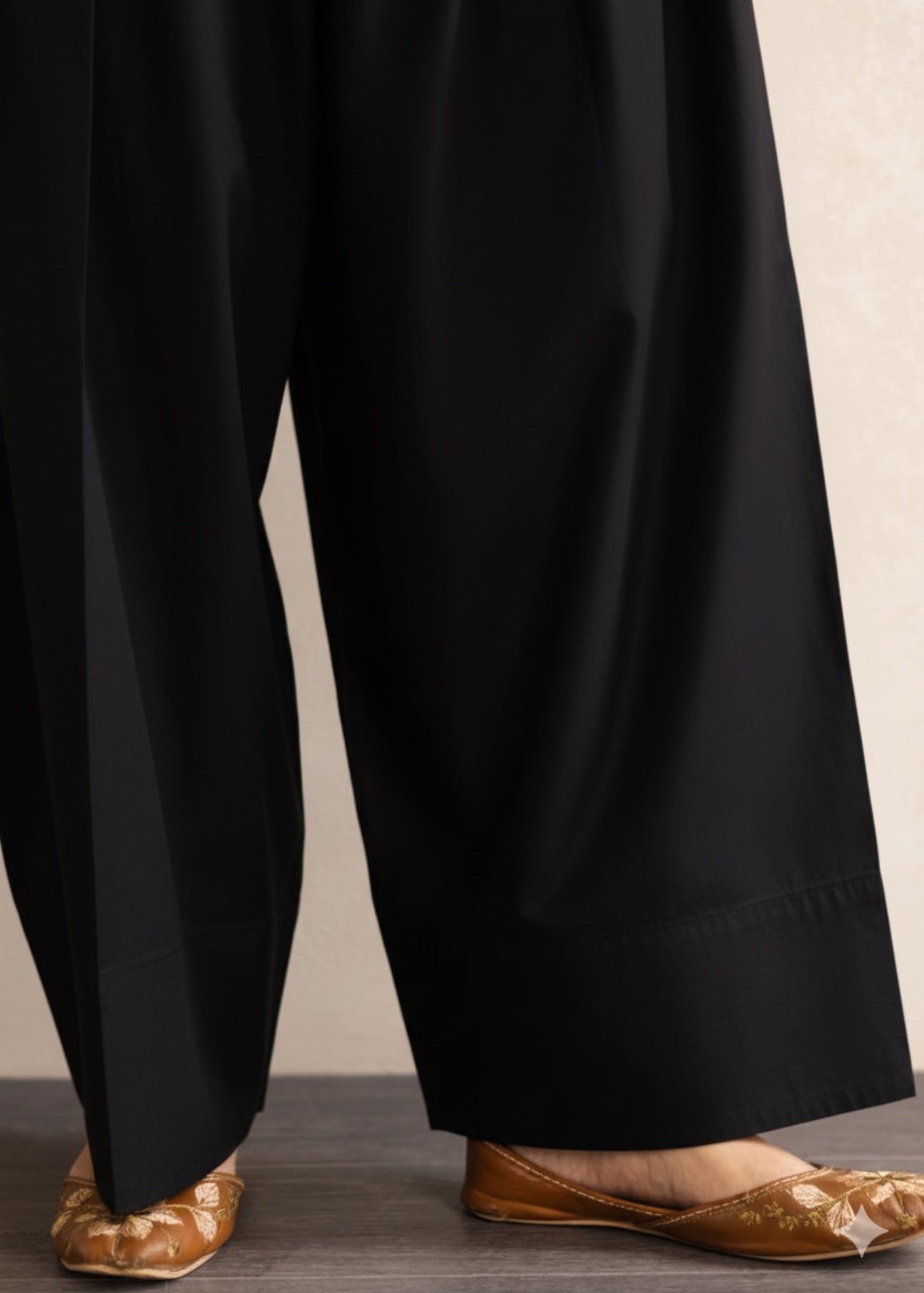 lawn Shalwar in Black