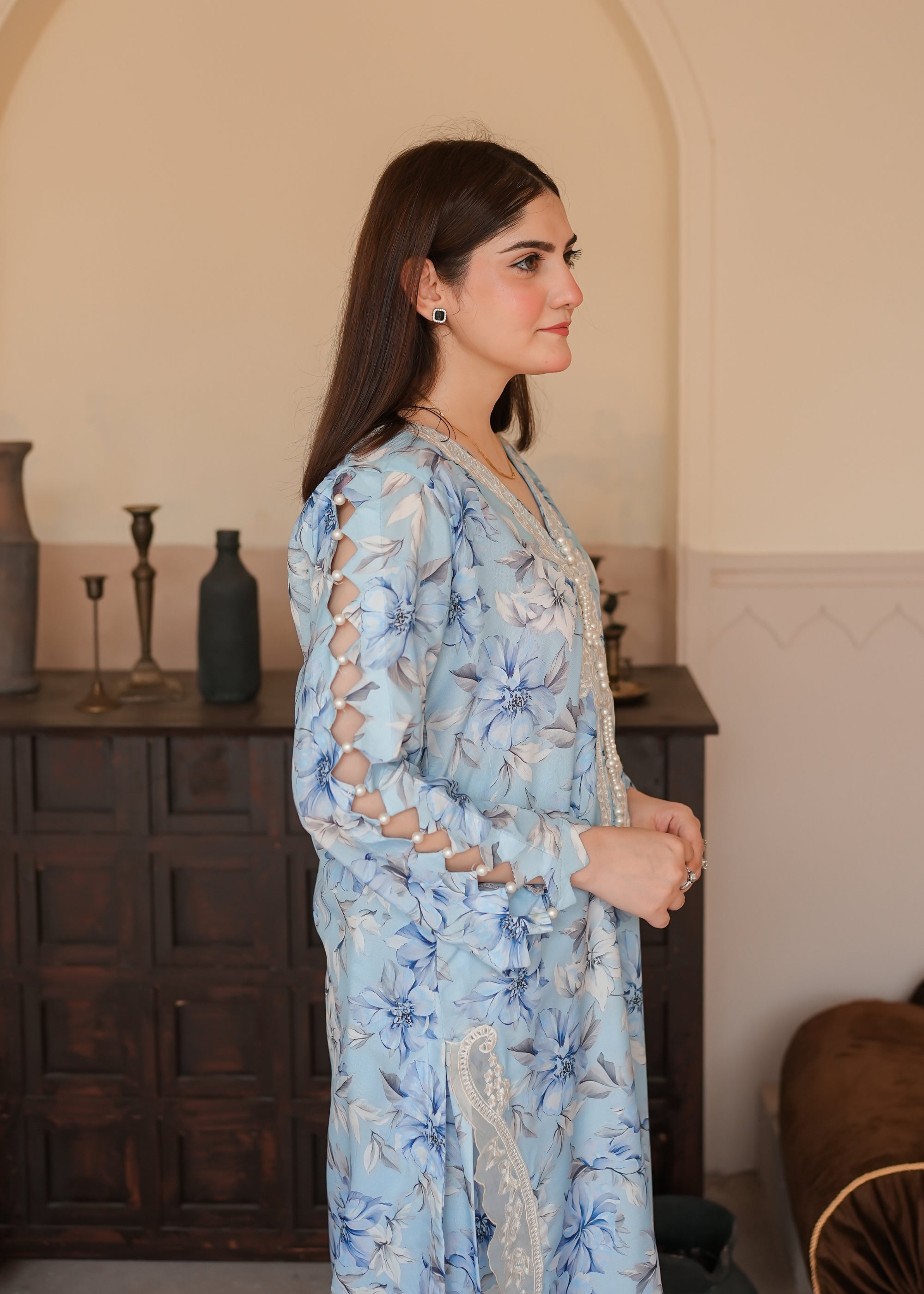 poly lawn Co Ord Sets in Sky