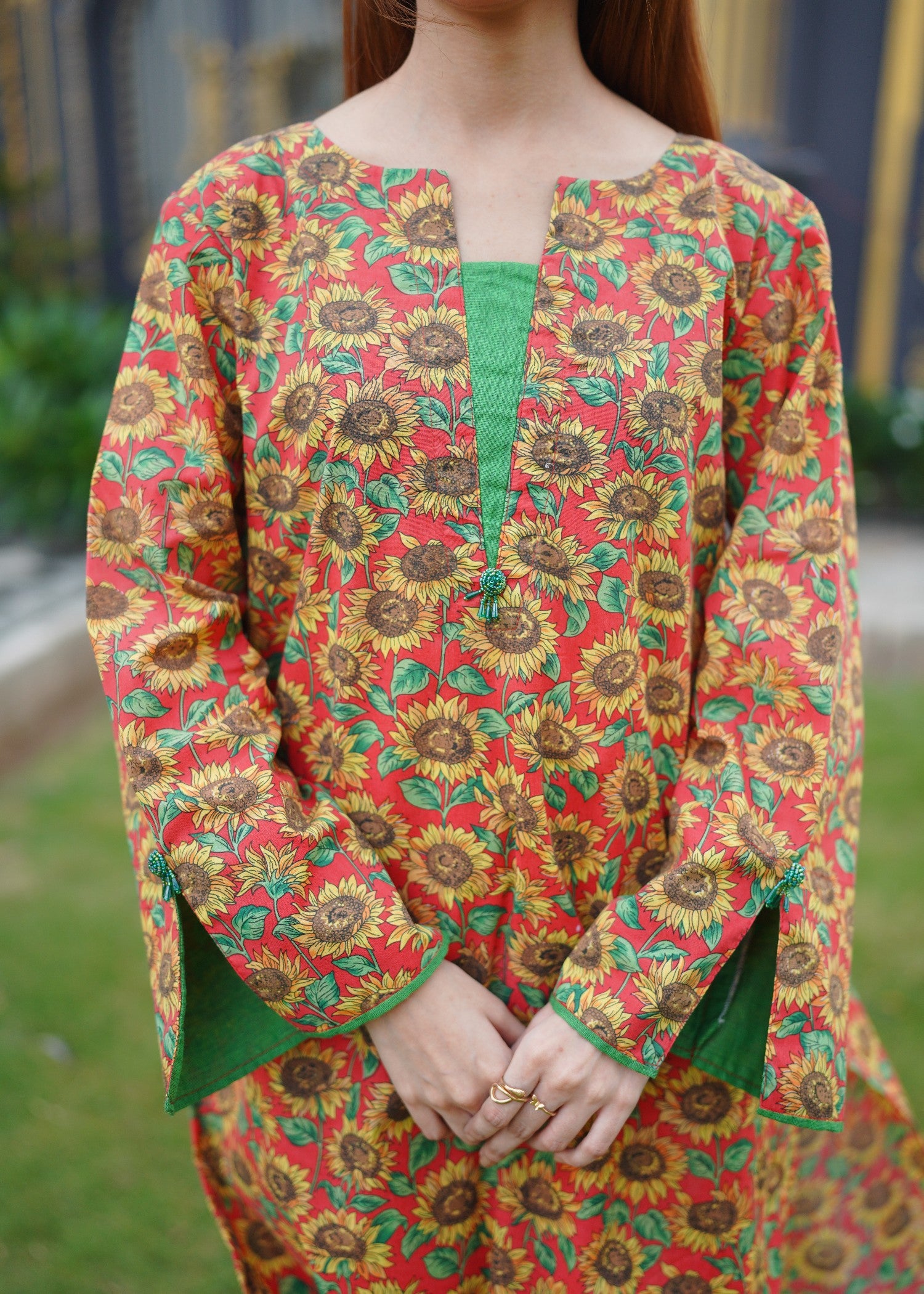 cotton dobby Co Ord Sets in Sunset orange
