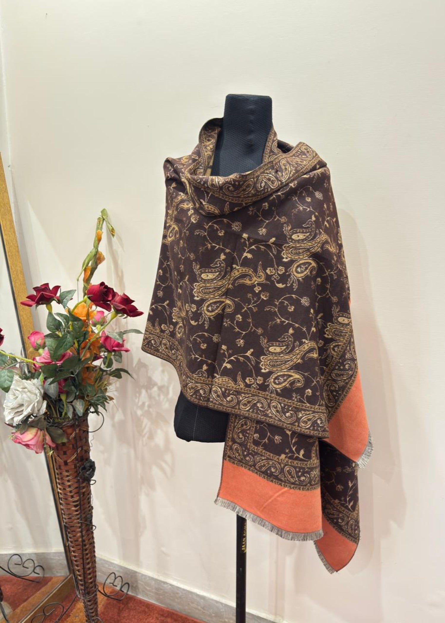 Shawl in Dark brown Color by - Trendy Women Shawl PNY9538