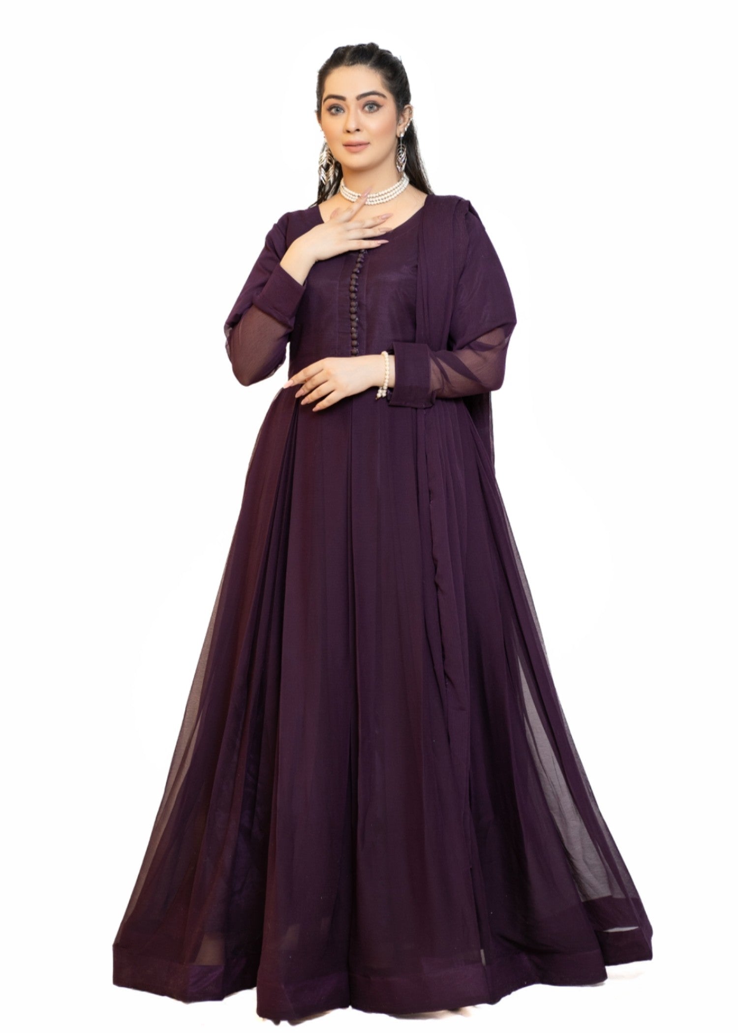chiffon Maxi in Purple heart