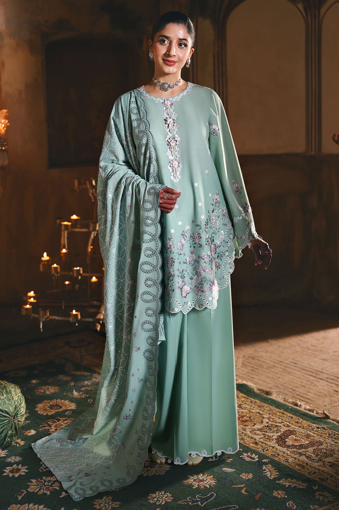 Festive – Meadow Muse - Embroidered Lawn