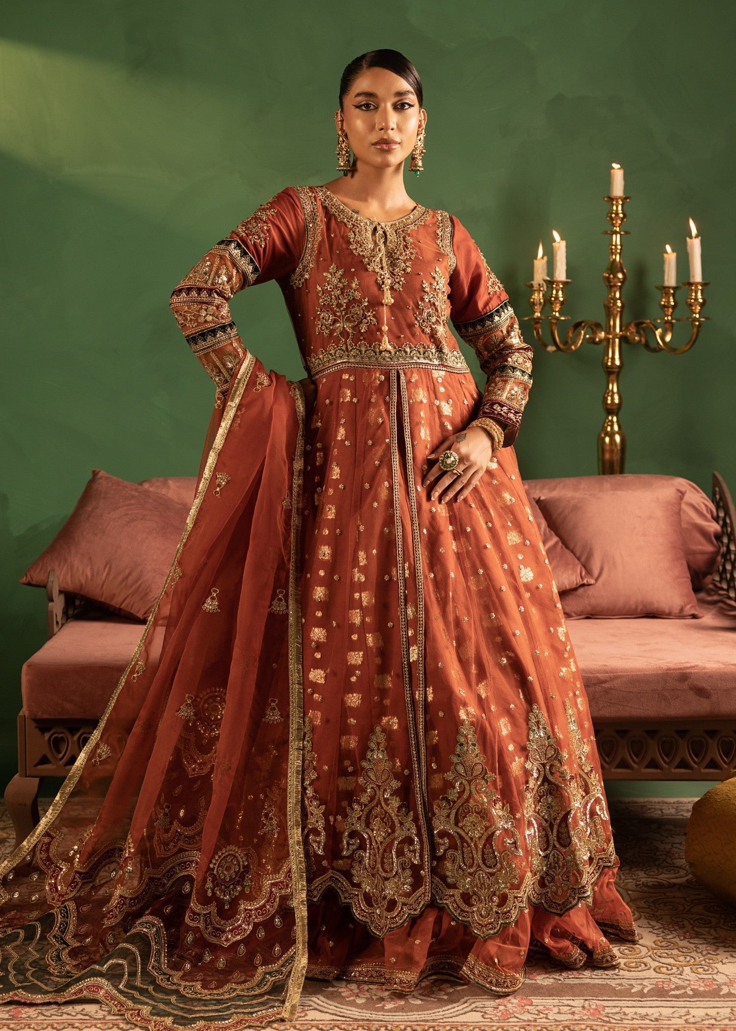 net Maxi in Rust orange