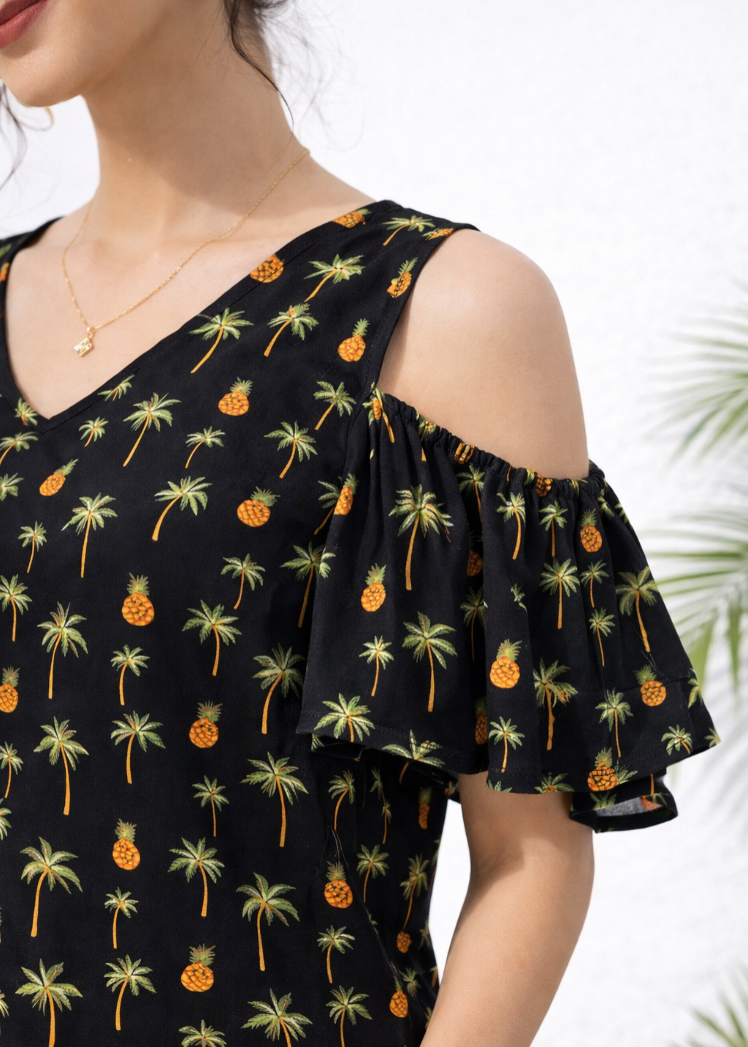 chiffon Tunic in Black