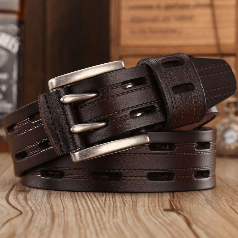 Fashion Retro Men'S Casual Double Needle Belt