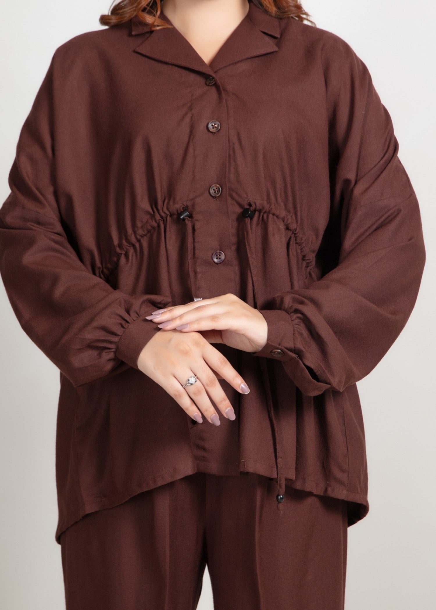 poplin Co Ord Sets in Chocolate brown