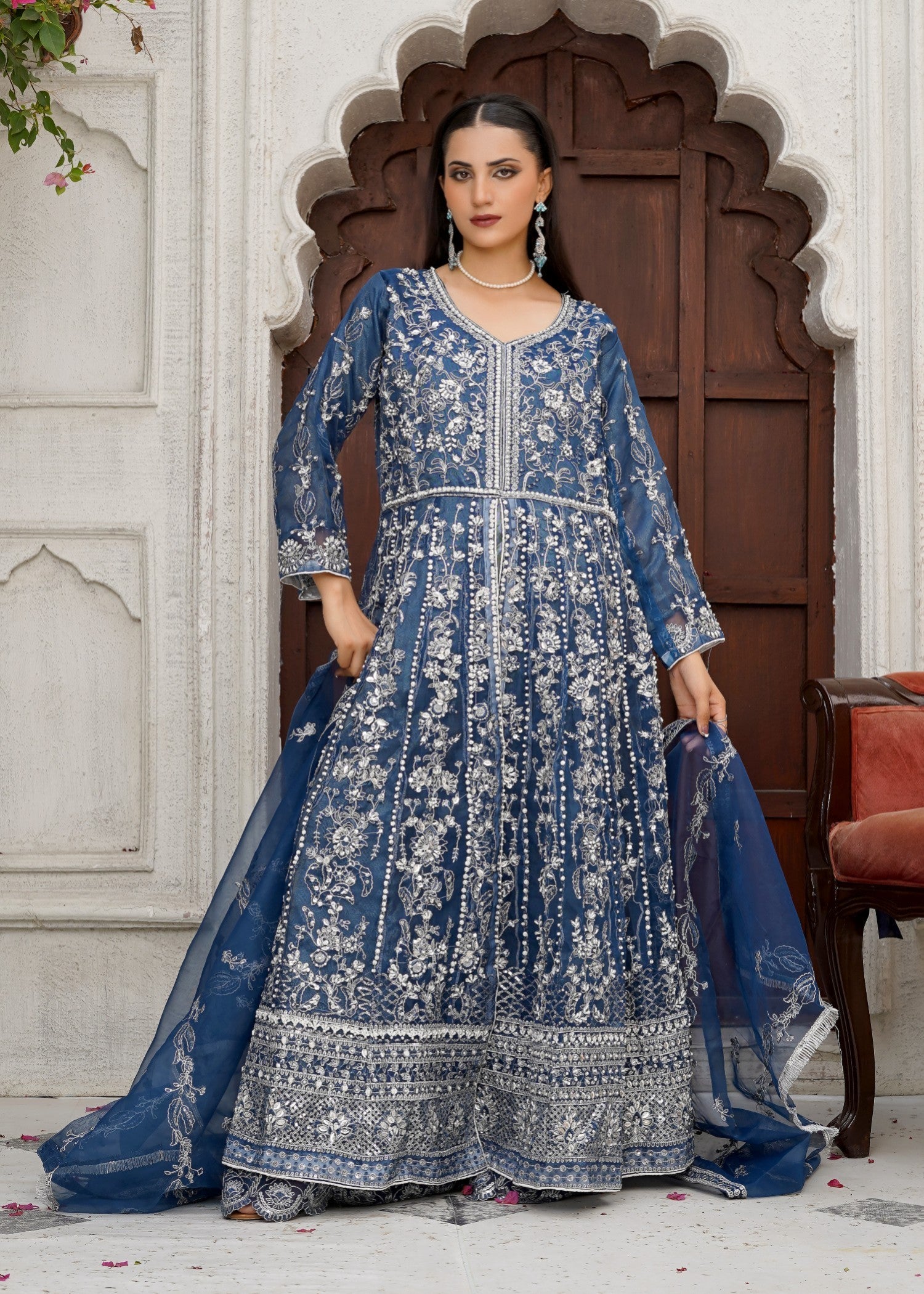 organza Maxi in Azure