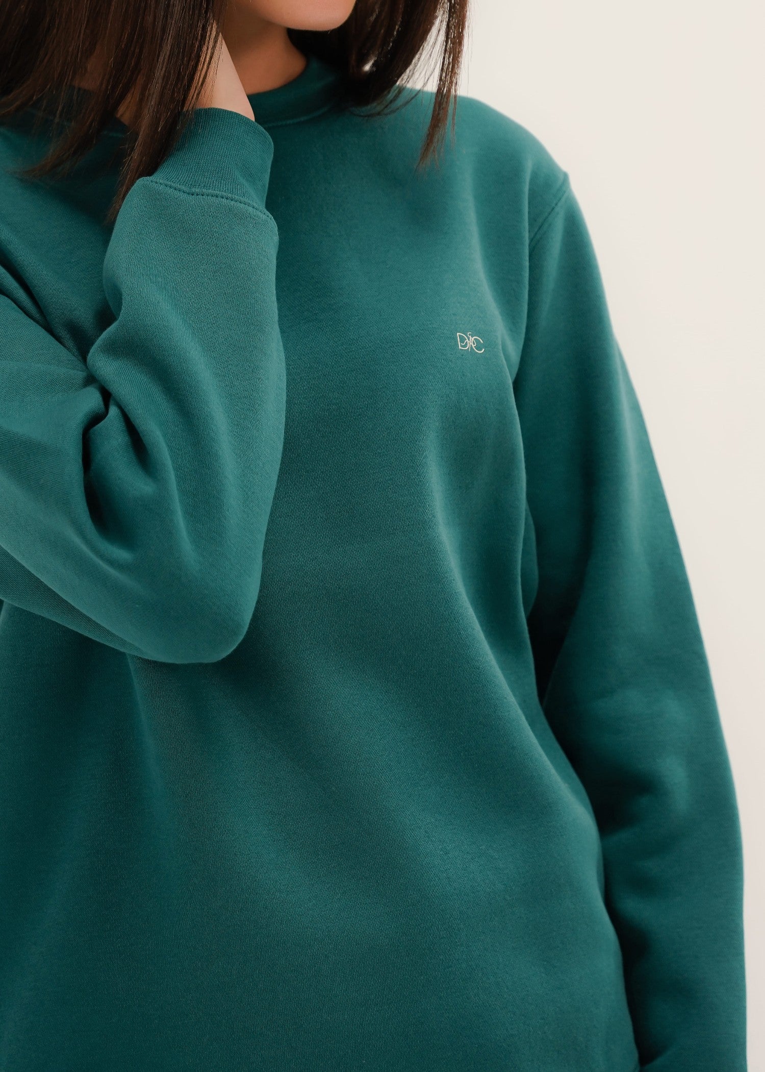 fleece Sweatshirt in Pine green