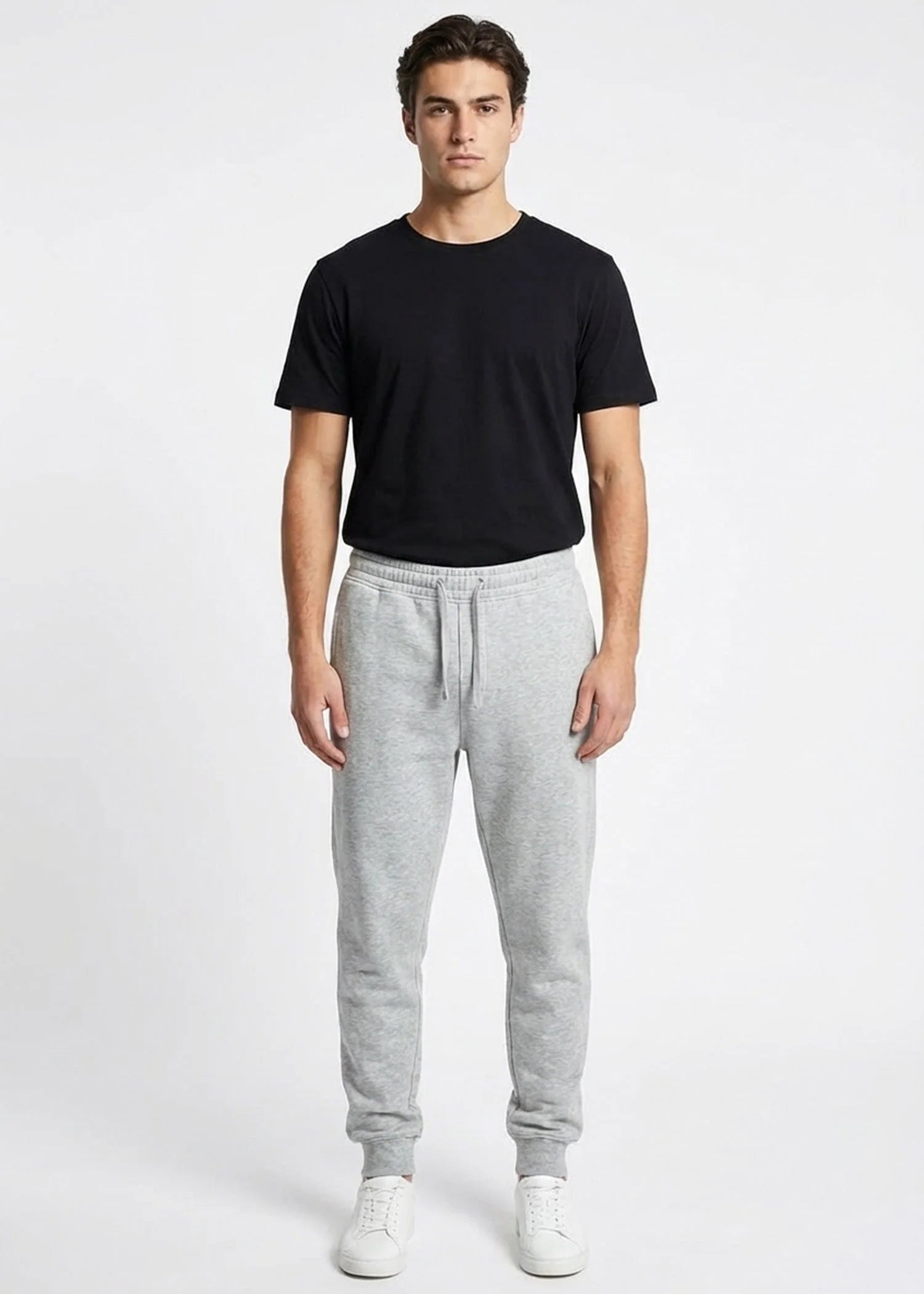 fleece Jogger Pants in Grey