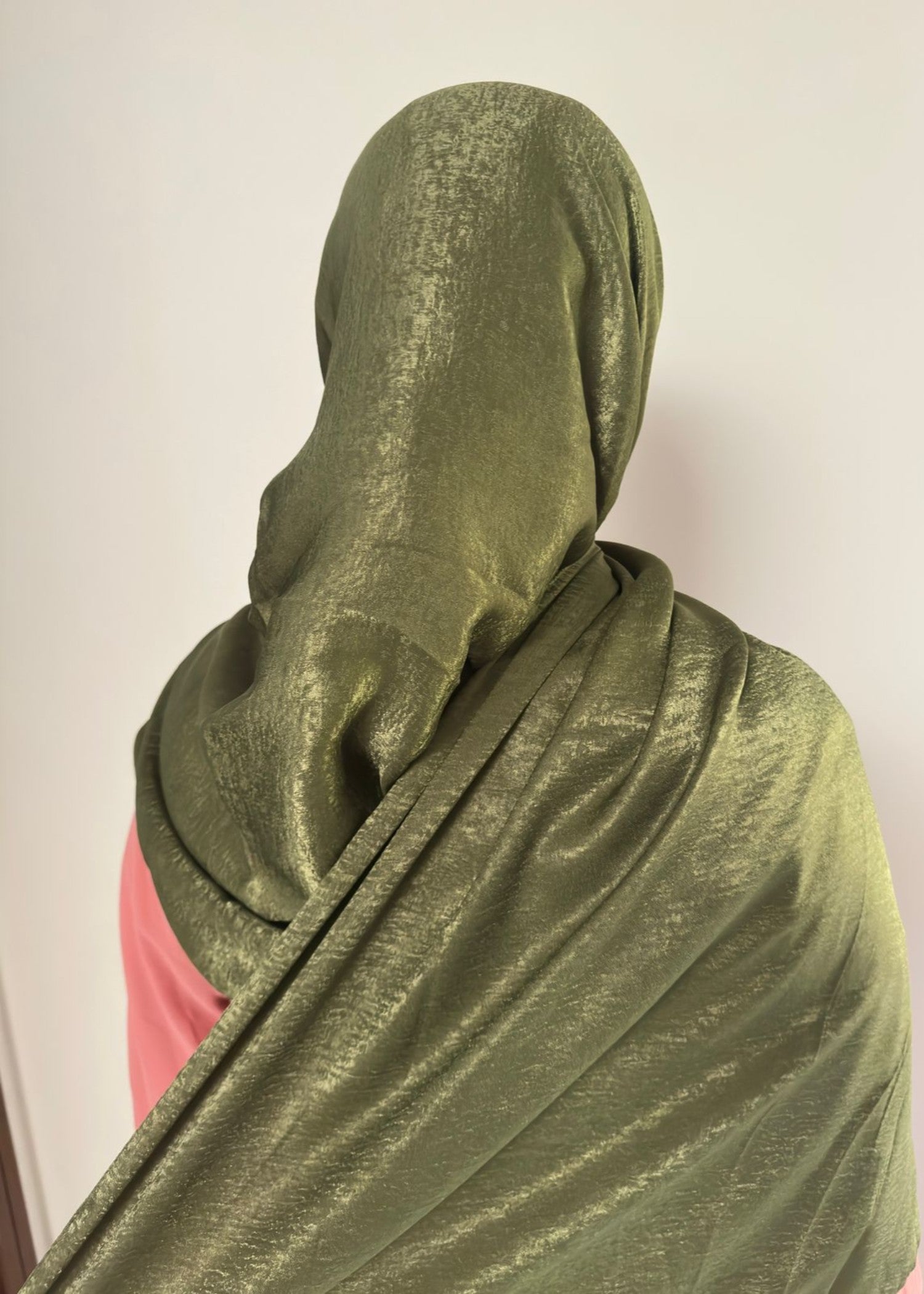 velvet Hijab in Olive green
