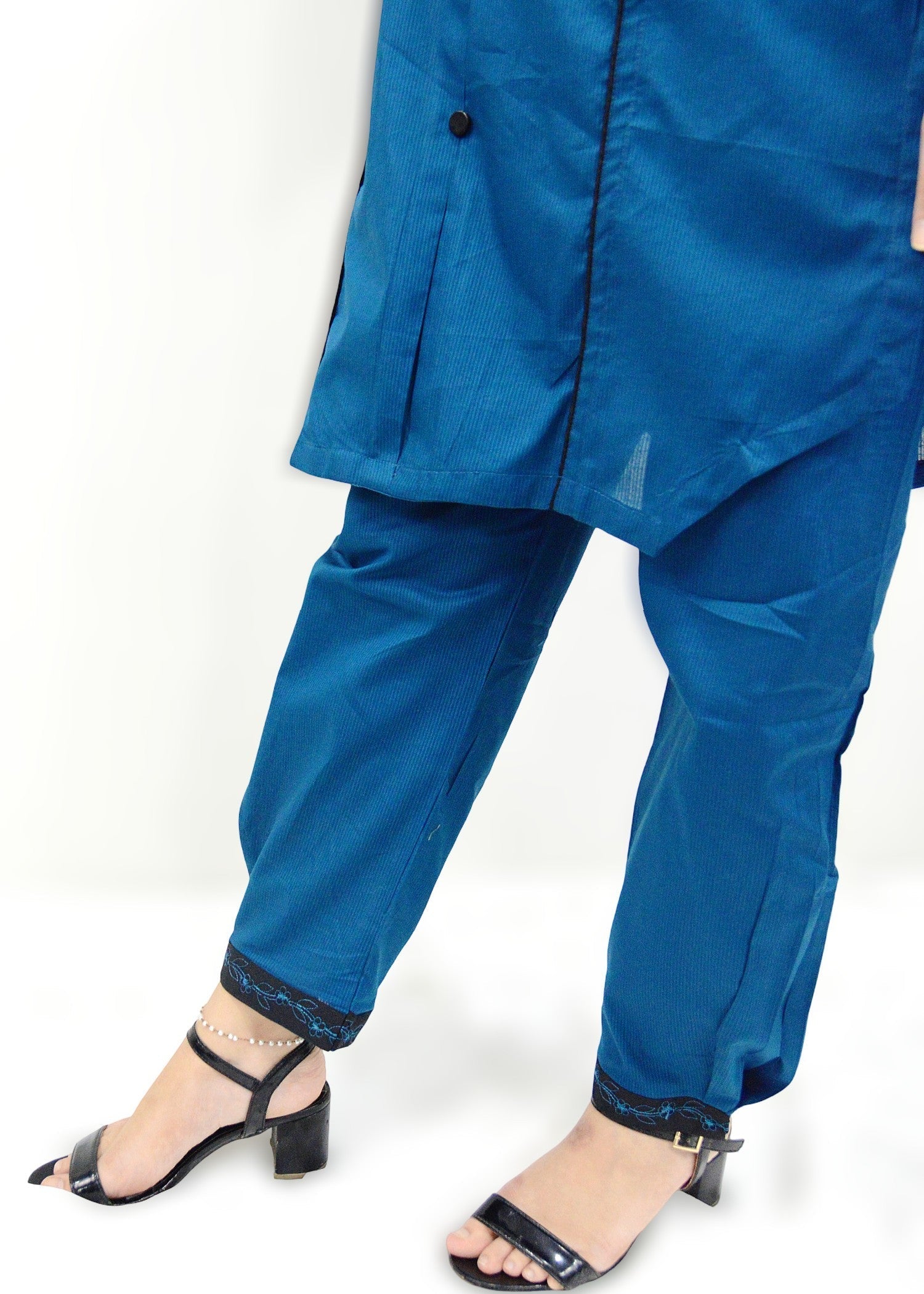 pure cotton Kurta Set in Blue