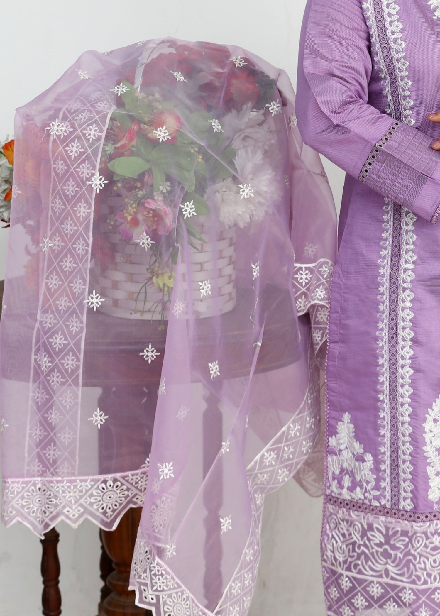 cotton Kurta Set in Wisteria