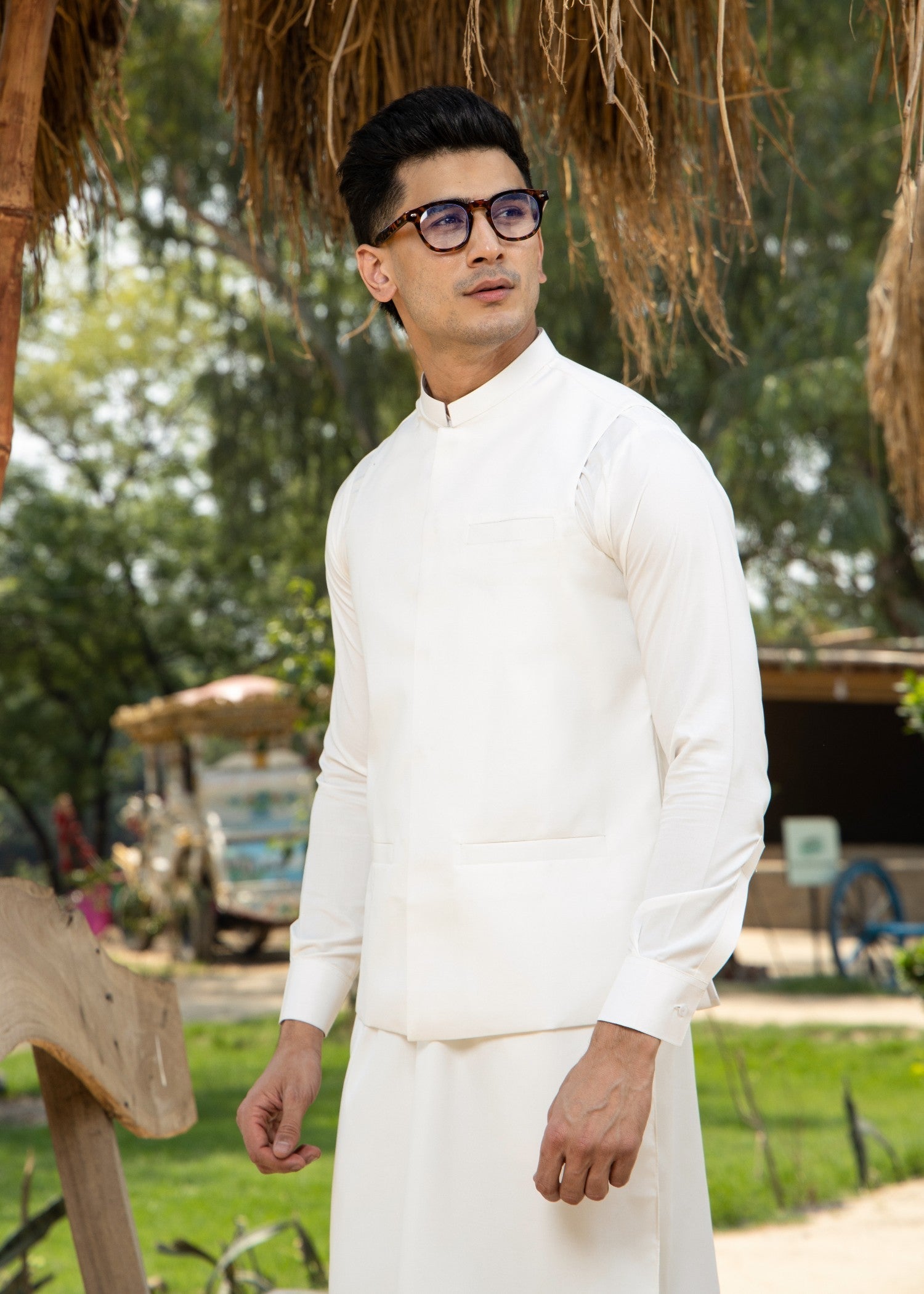 boski Waistcoat in Off-white