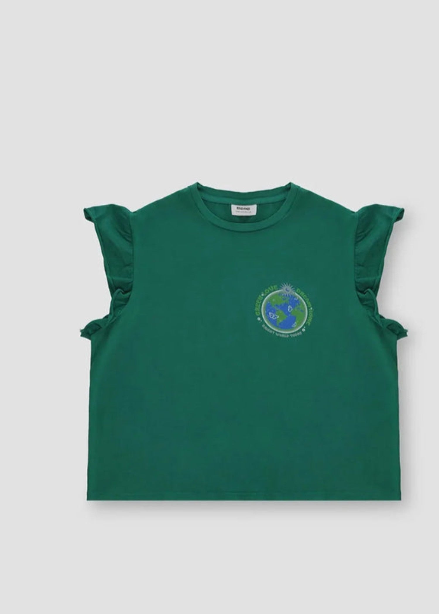 cotton jersey Top in Green