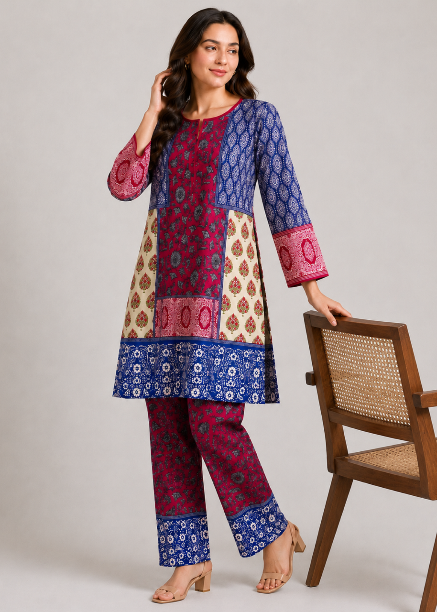 lawn Co Ord Sets in Wine