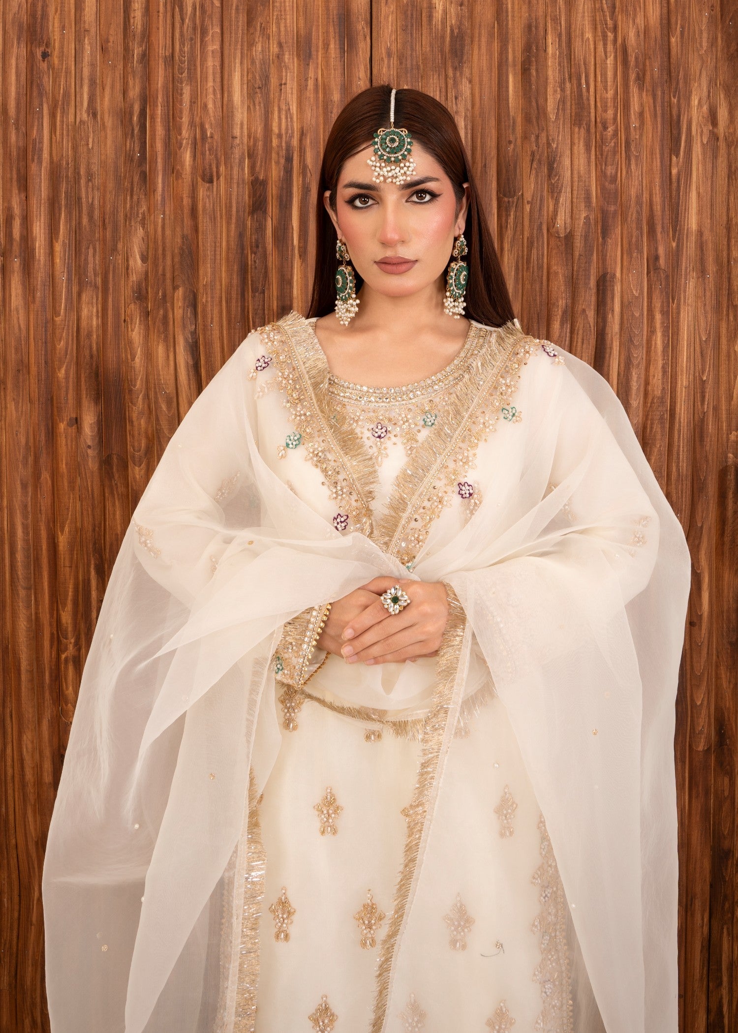organza Sharara in Off-white