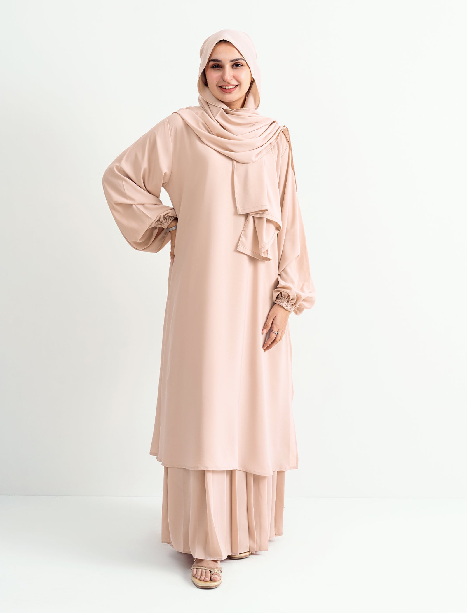 interlock knit Co ord Sets in Blush pink