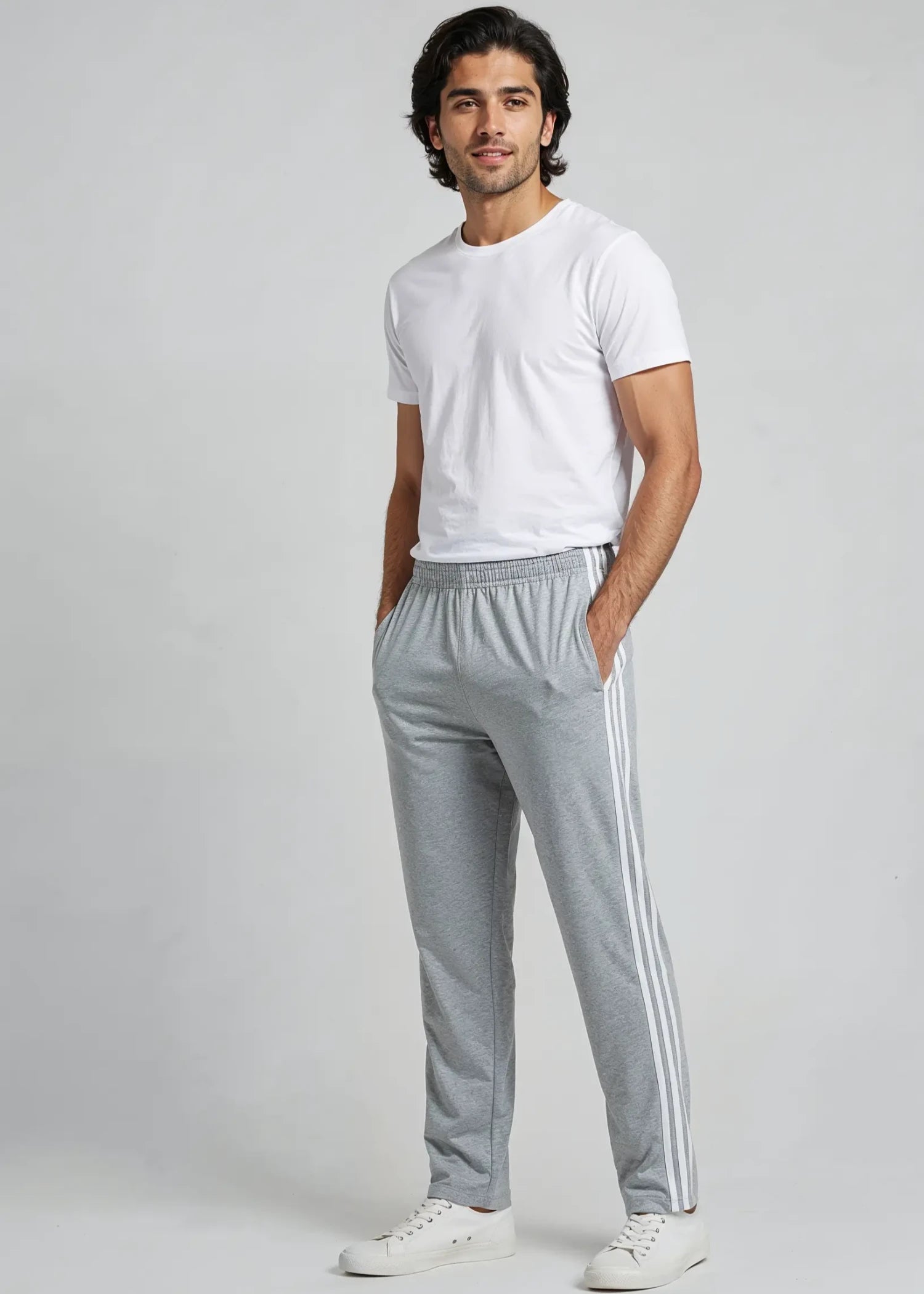 cotton jersey Trousers in Grey by Hinz
