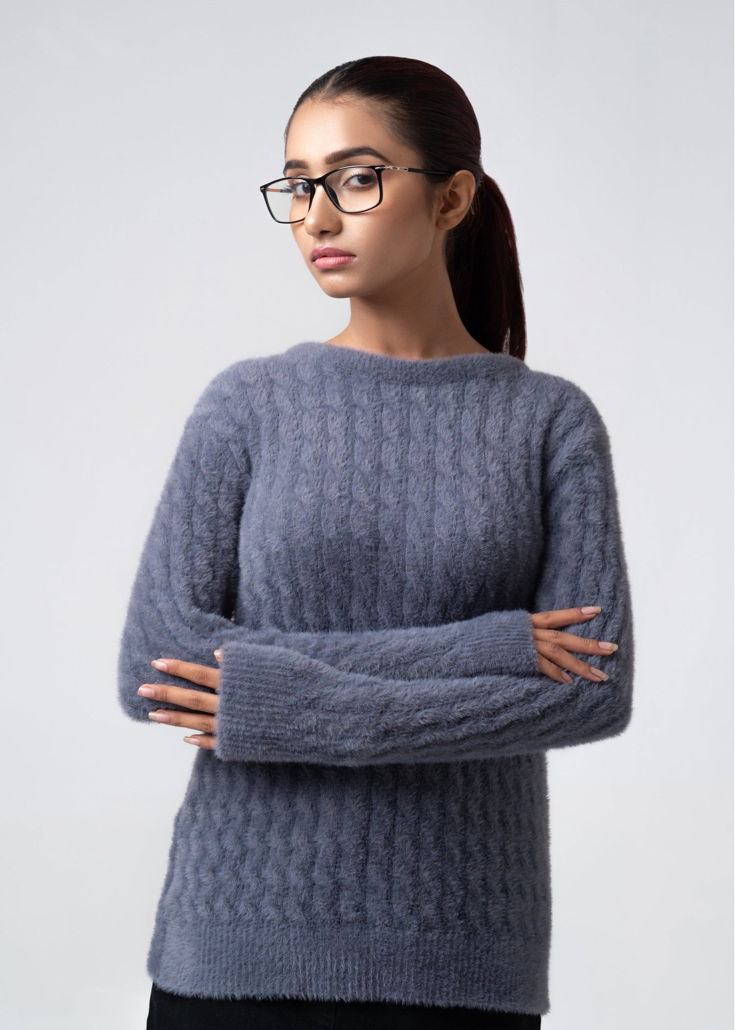 spandex Sweater in Slate blue