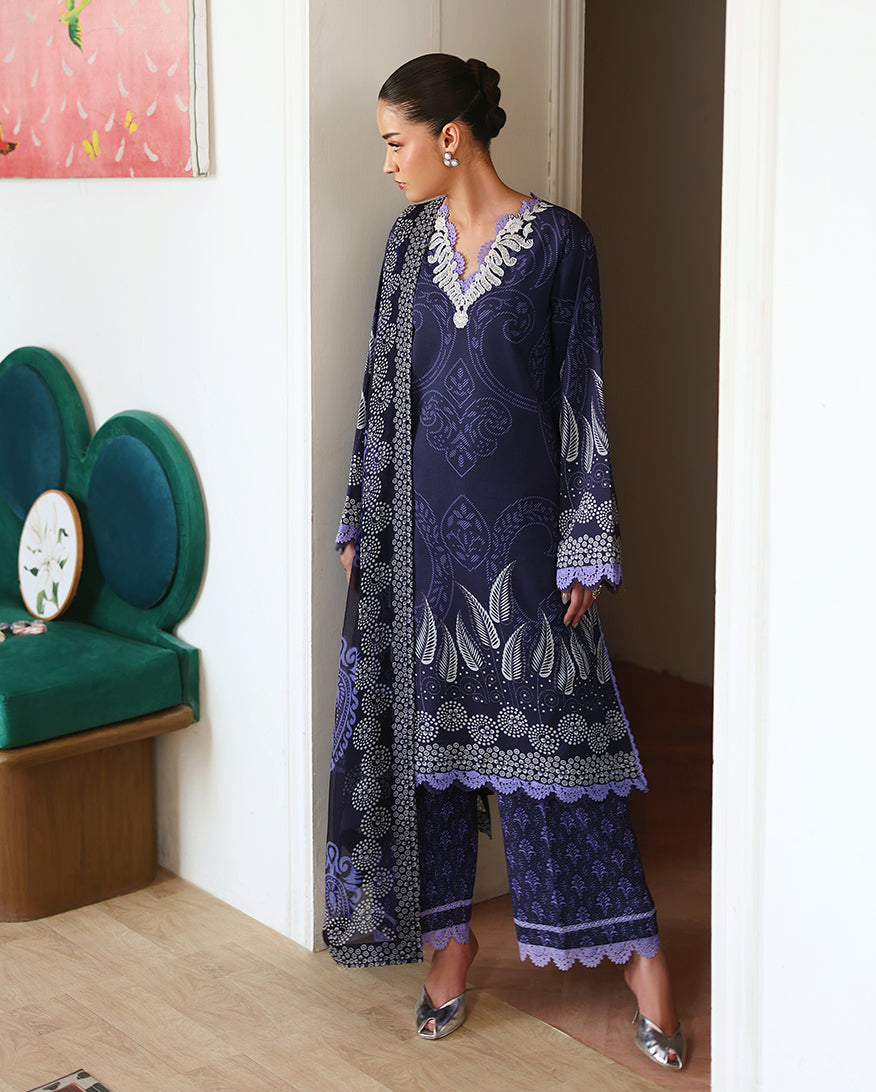 Eclat Garden Printed Lawn – Orchid Garden