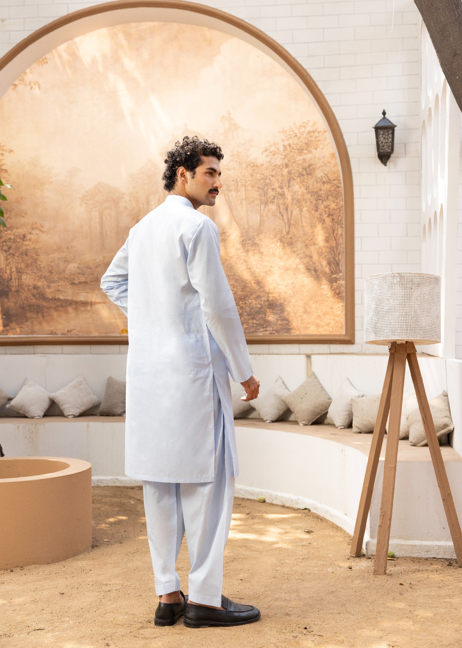 cotton Shalwar Kameez in Sky blue