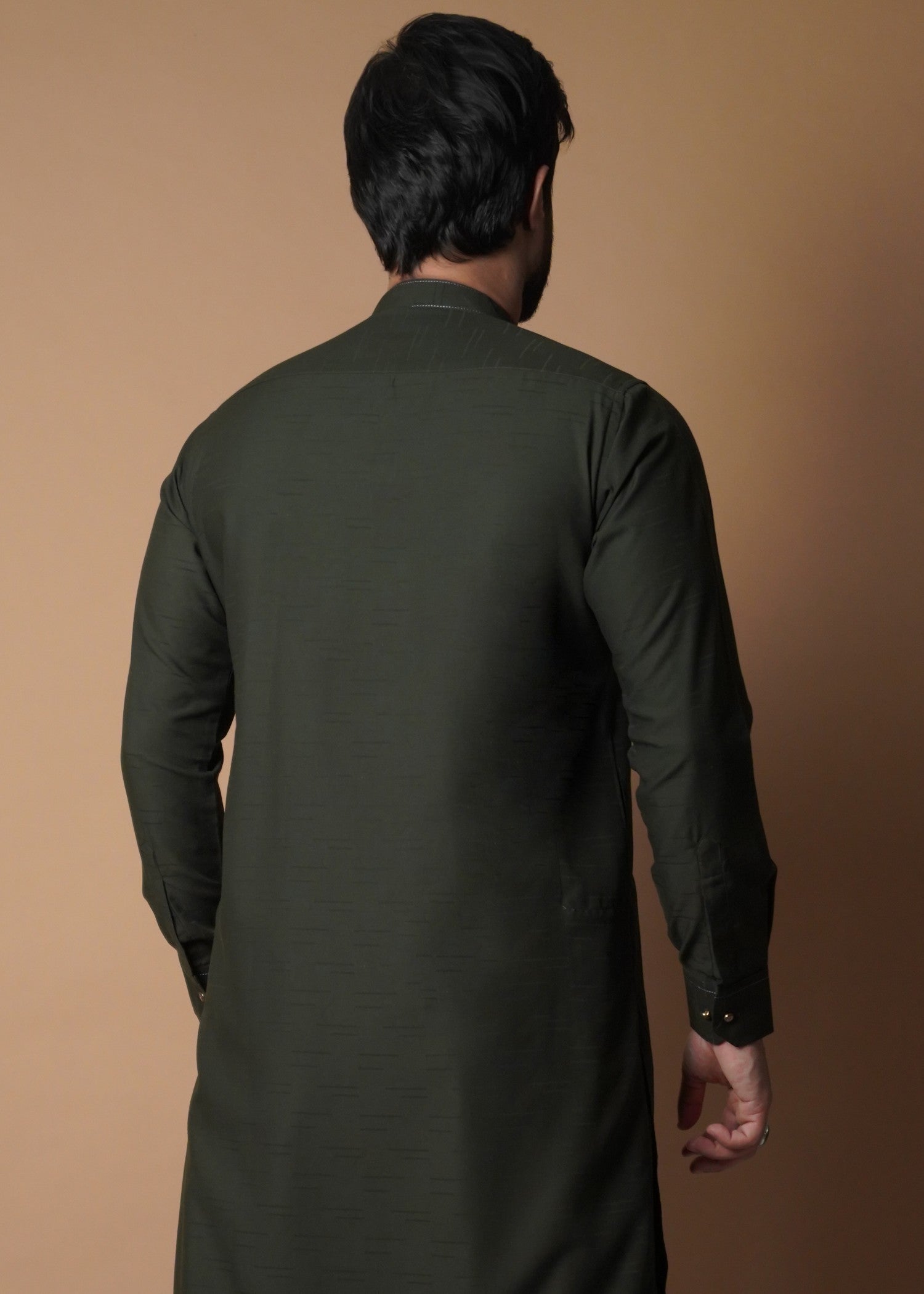 cotton viscose Shalwar Kameez in Dark green