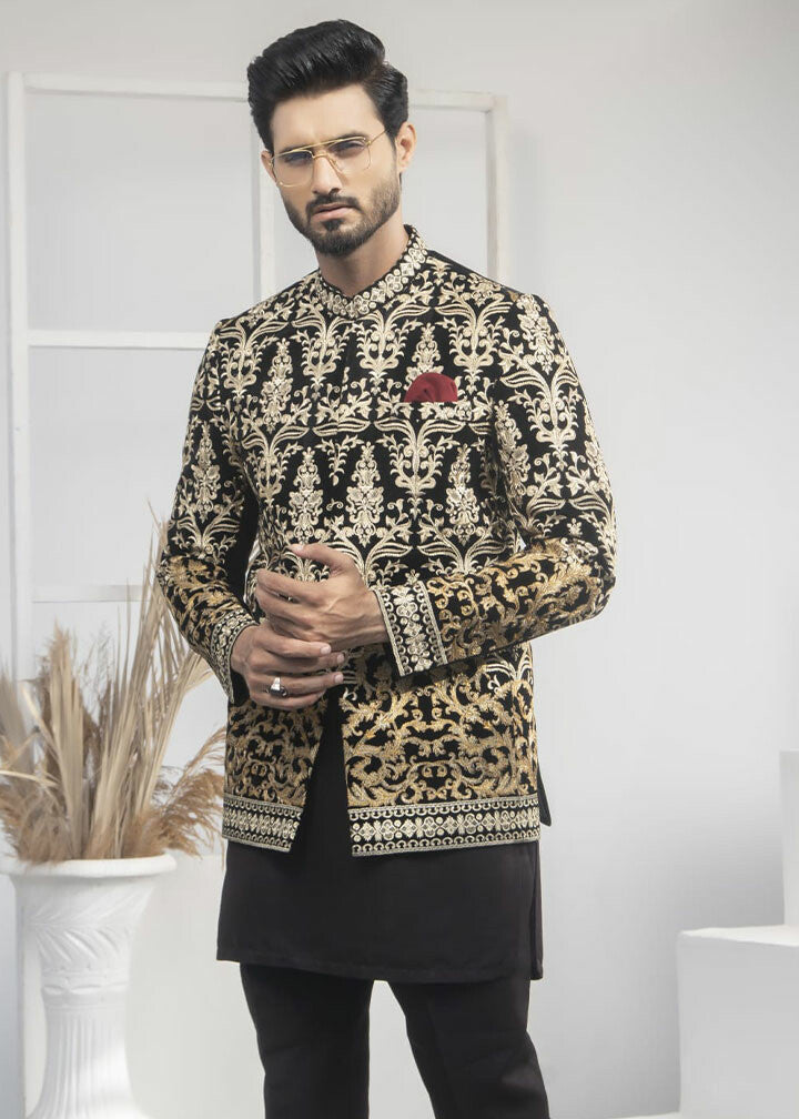 velvet Prince Coat in Black