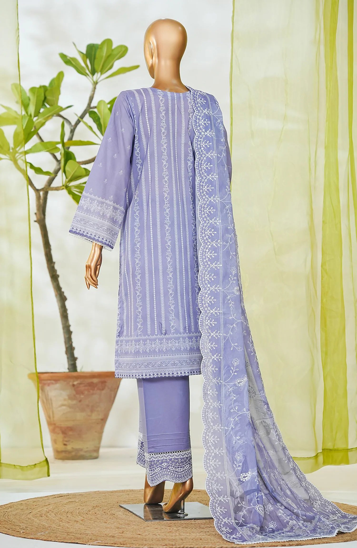 RTW White & White Embroidered Lawn – 18