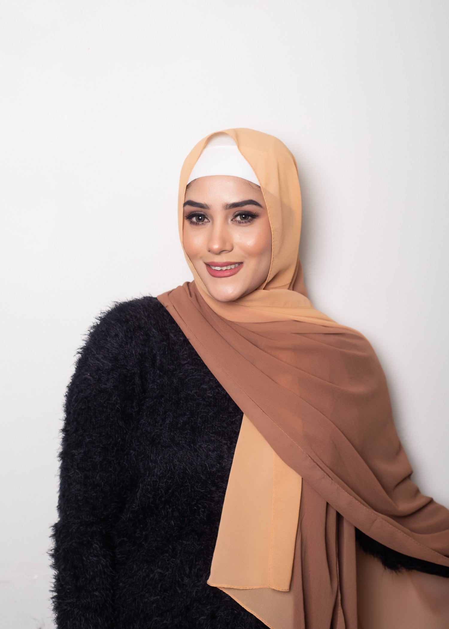 chiffon Hijab in Mocha brown