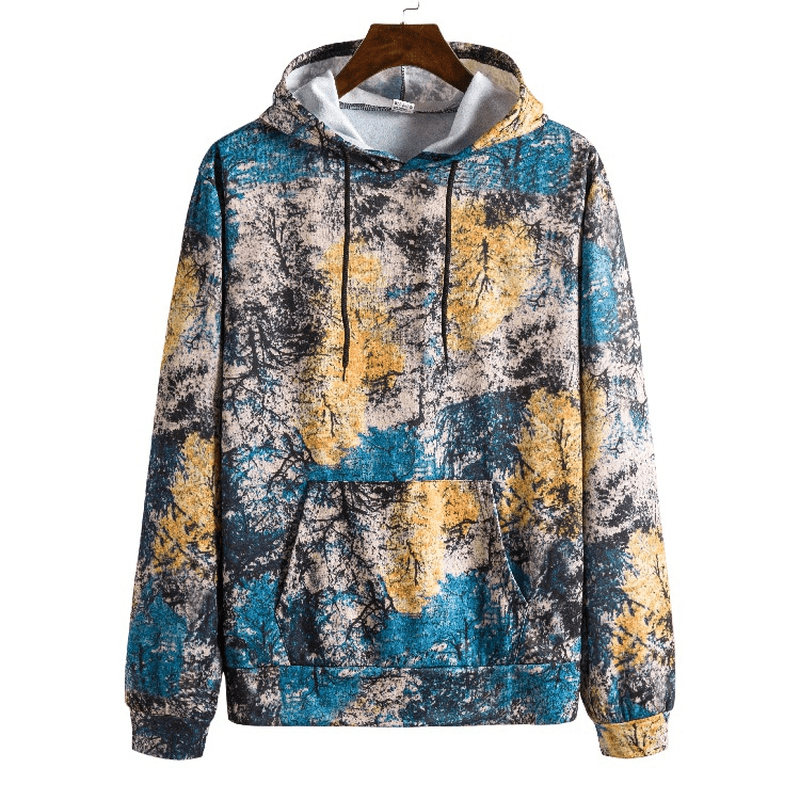Digital Printed Retro Ethnic Style Men'S Sweater