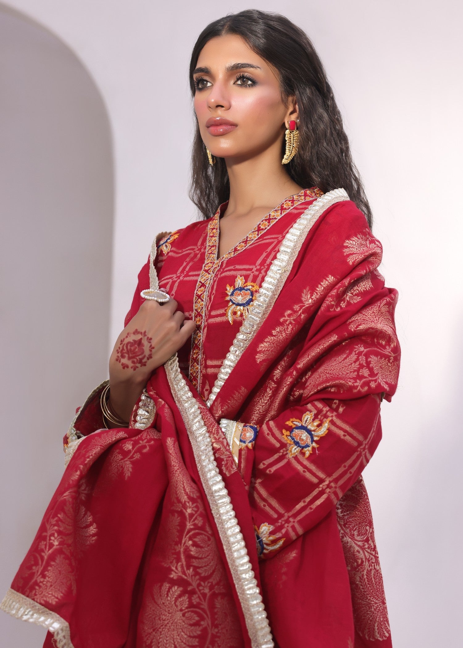 jacquard Unstitched in Red