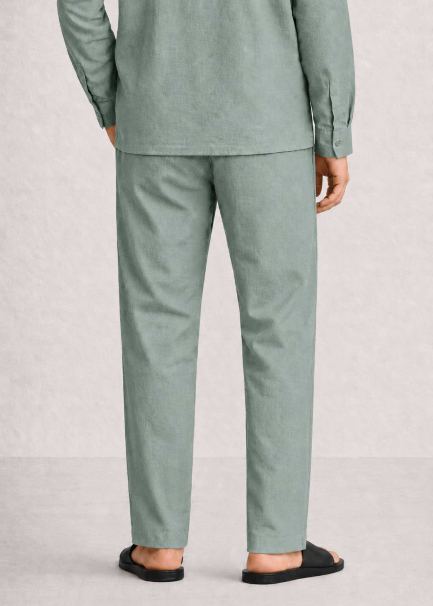 cotton linen Trousers in Pistachio green
