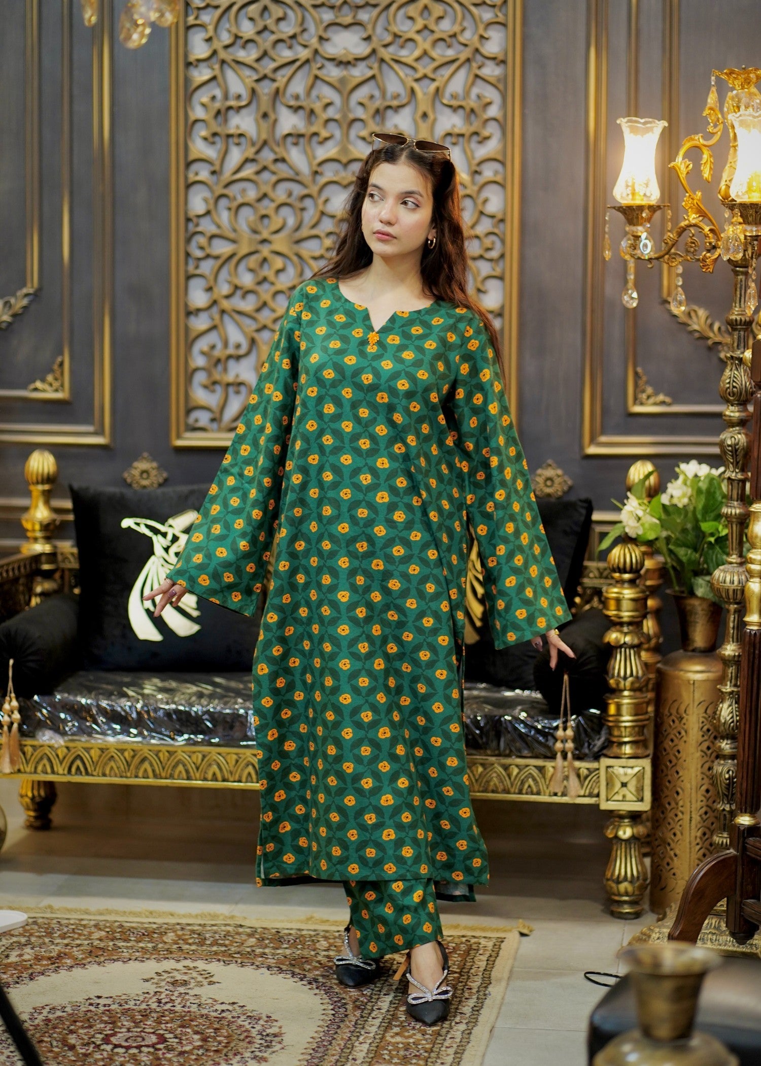 khaddar Co Ord Sets in Green