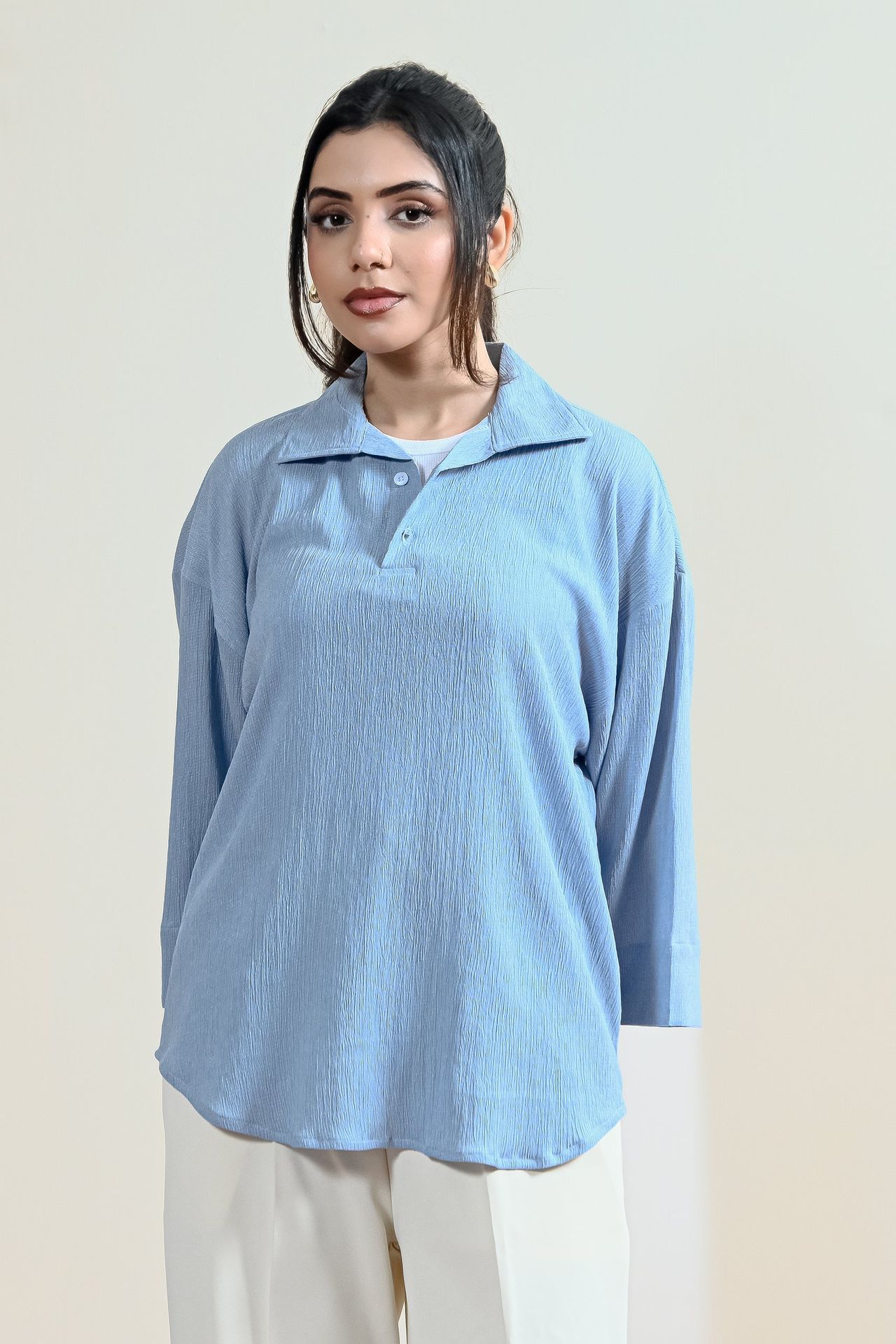jacquard Tunic in Sky blue