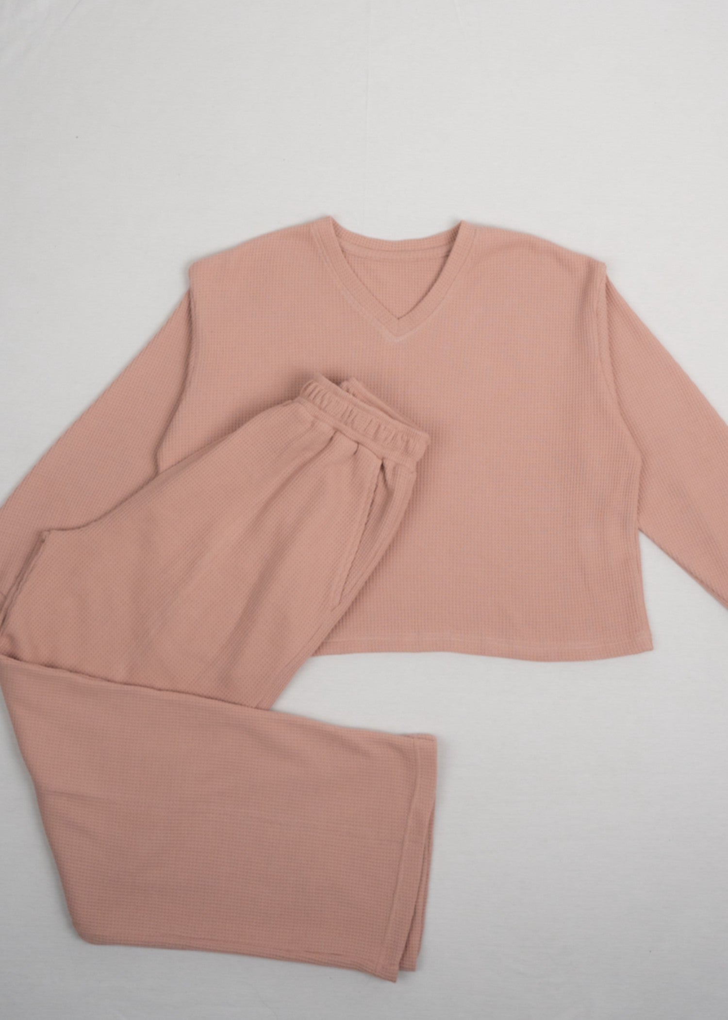 herringbone Co Ord Sets in Pink