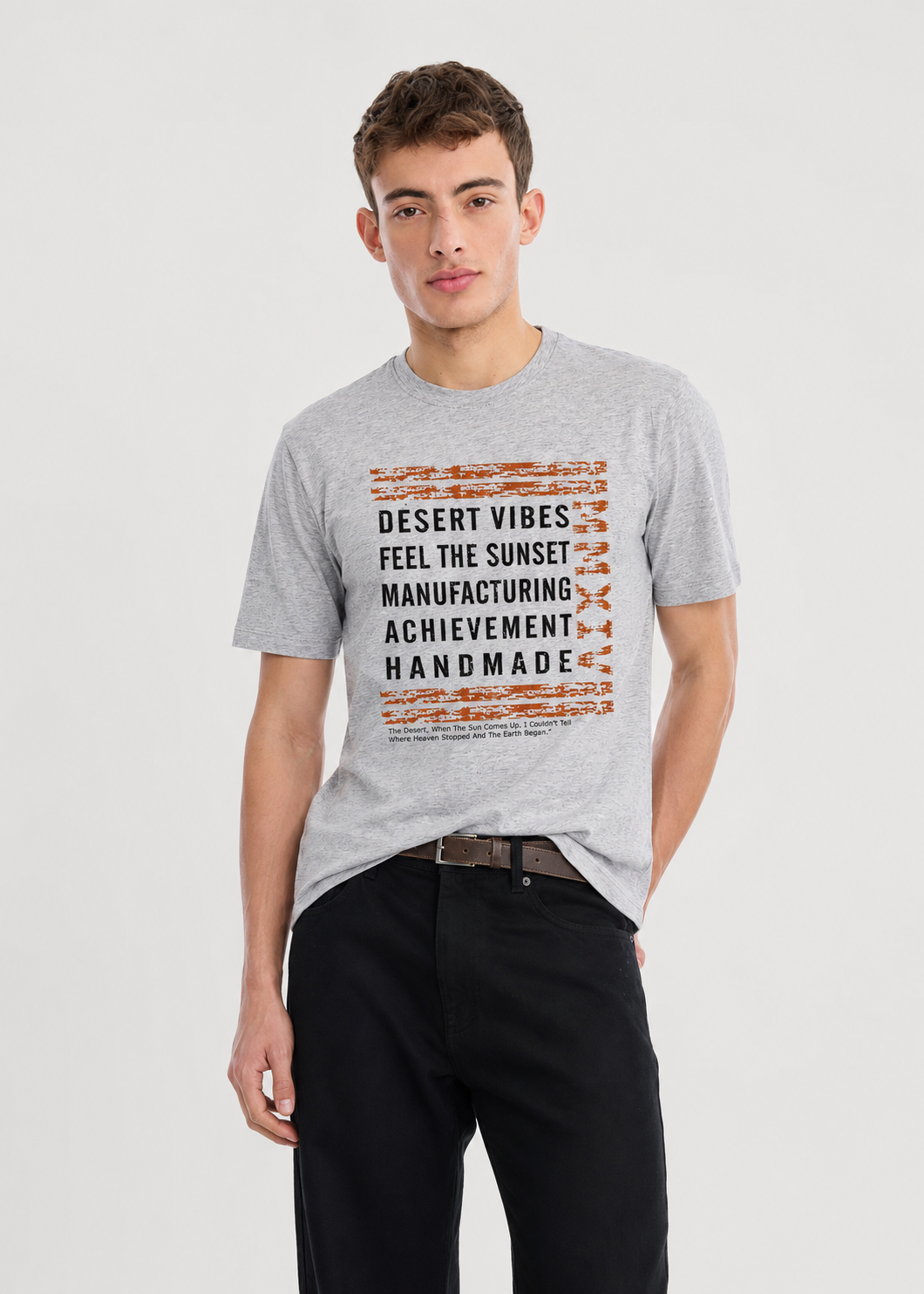 cotton T Shirt in Platinum, light grey