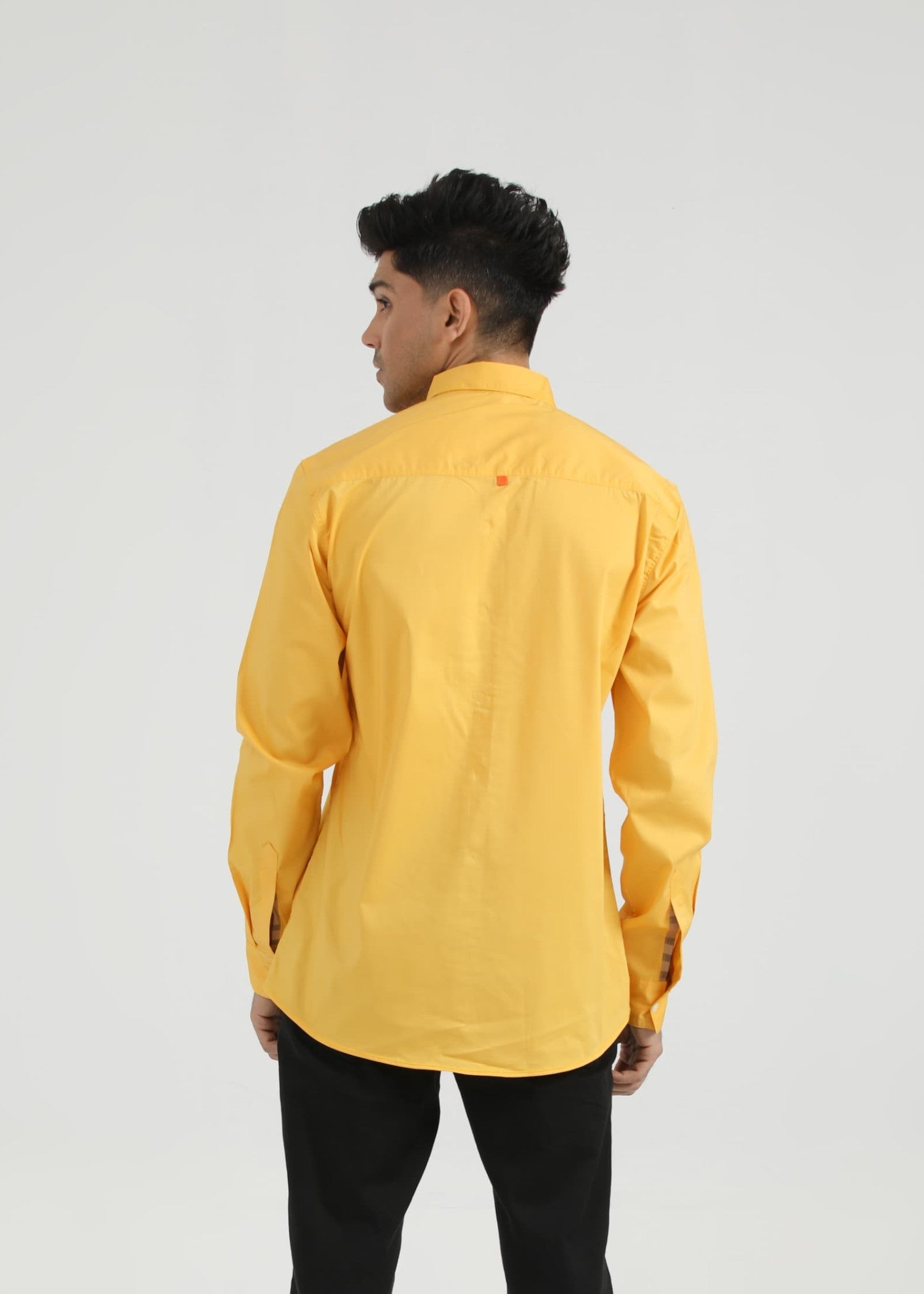 cotton Casual Shirt in Yellow