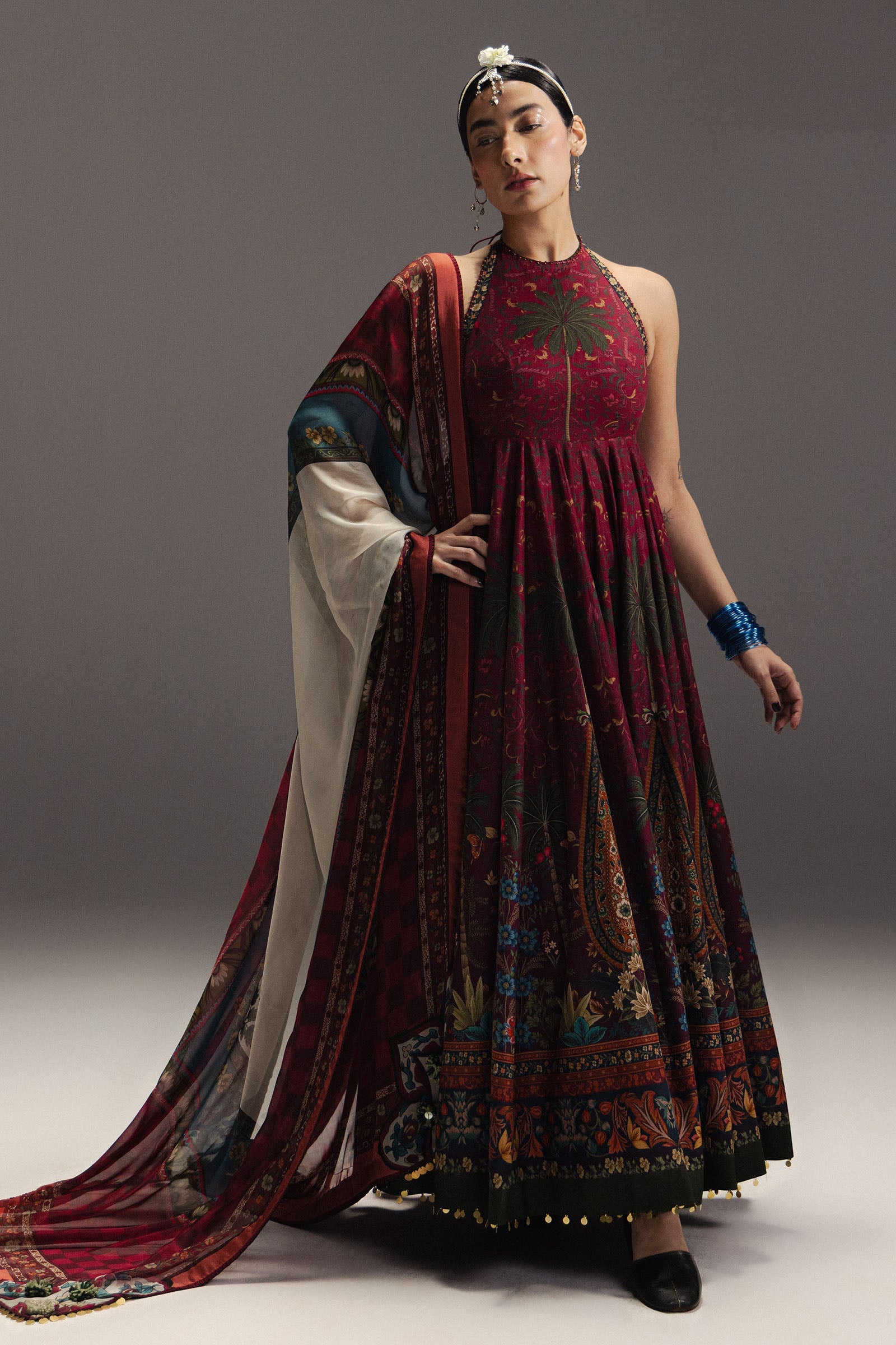 Anarkali Festive Luxury Lawn – Firdaus-D6