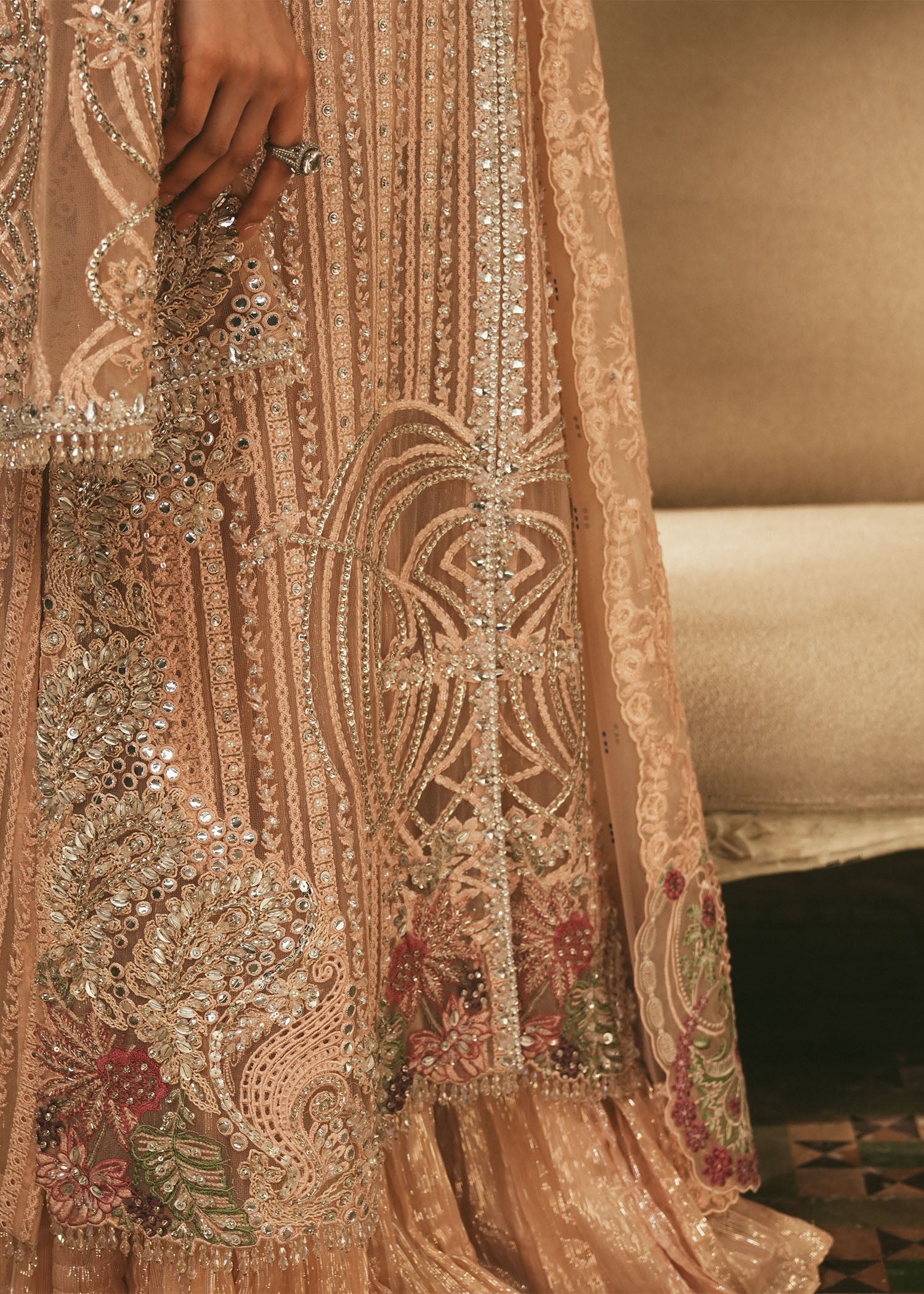 net Sharara in Pink
