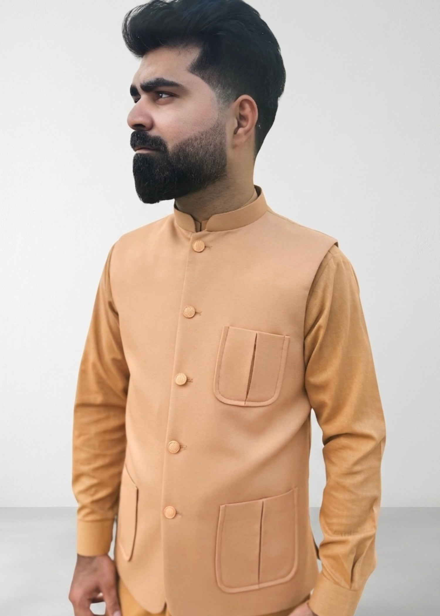 tropical Waistcoat in Goldfish orange